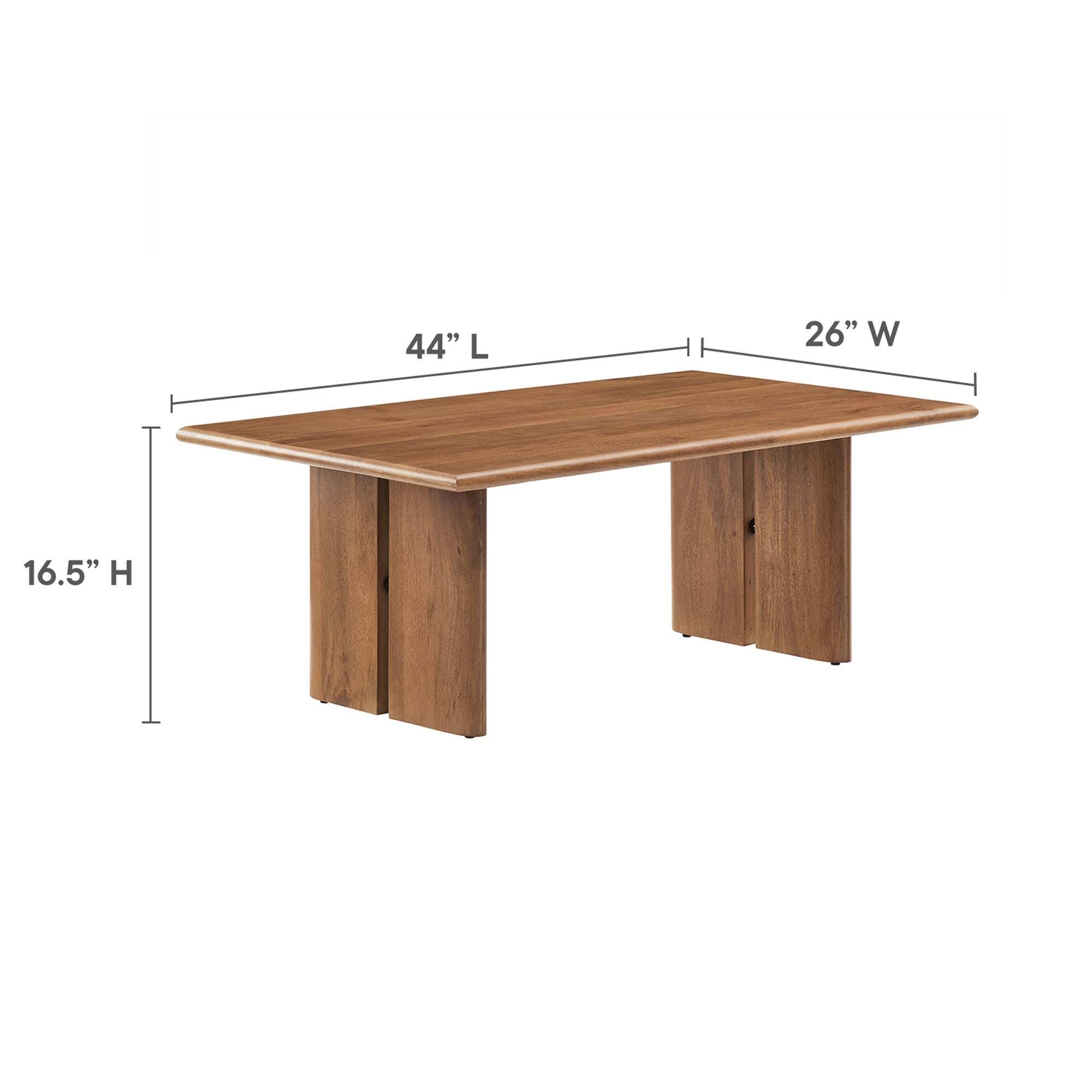Modway Amistad Coffee Table, Walnut, large