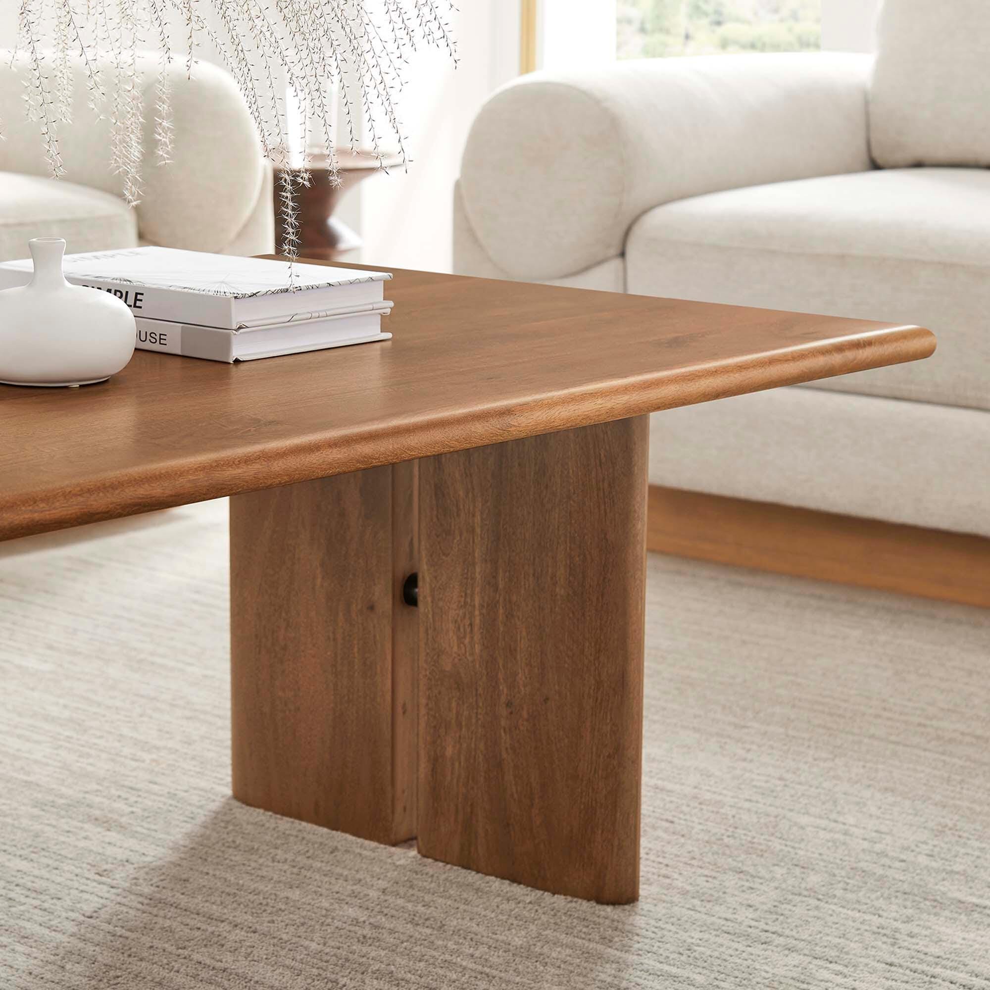 Modway Amistad Coffee Table, Walnut, large