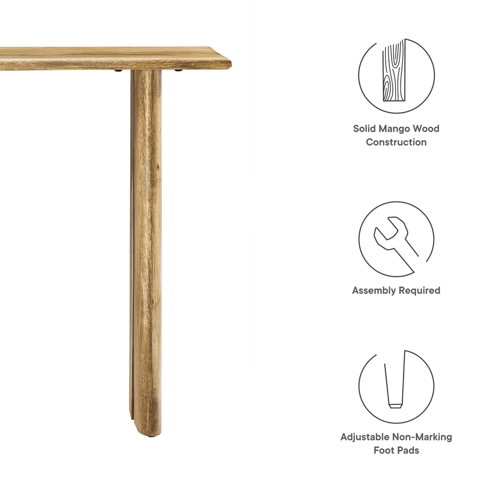 Modway Amistad Console Table, Oak, large