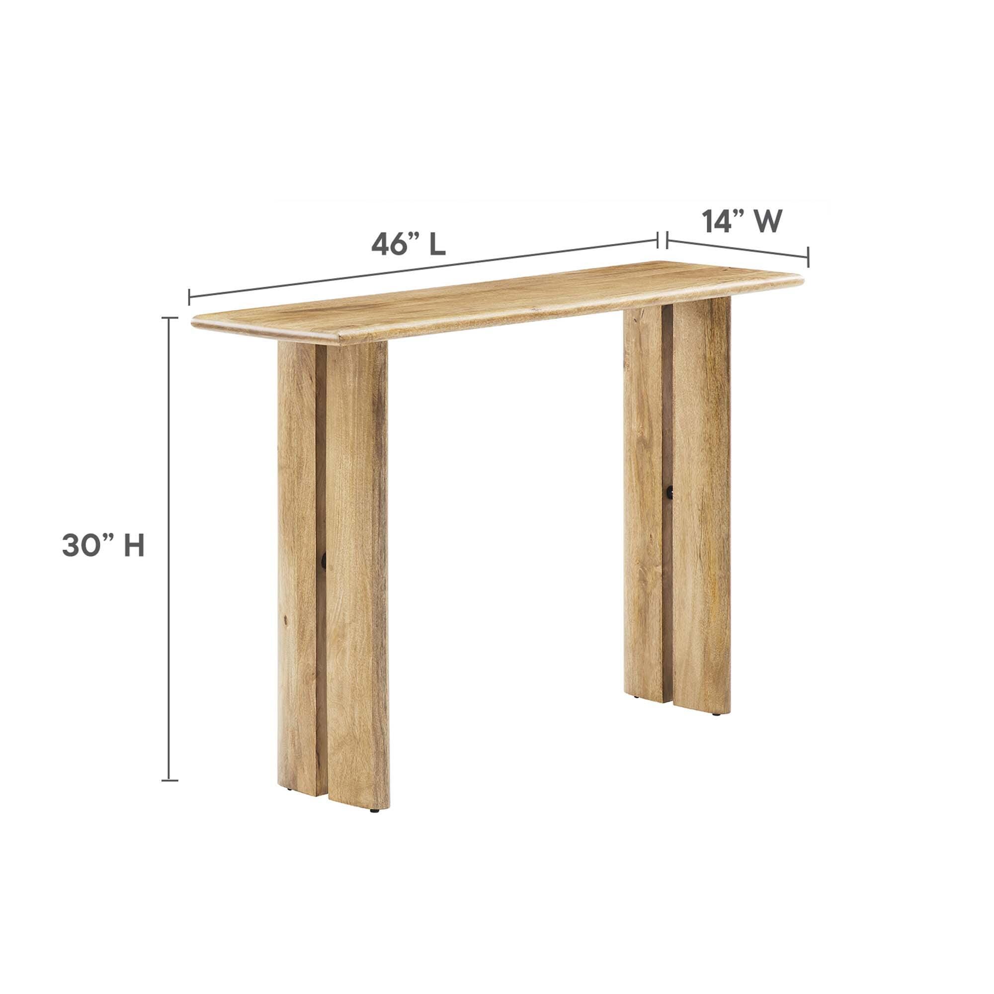 Modway Amistad Console Table, Oak, large
