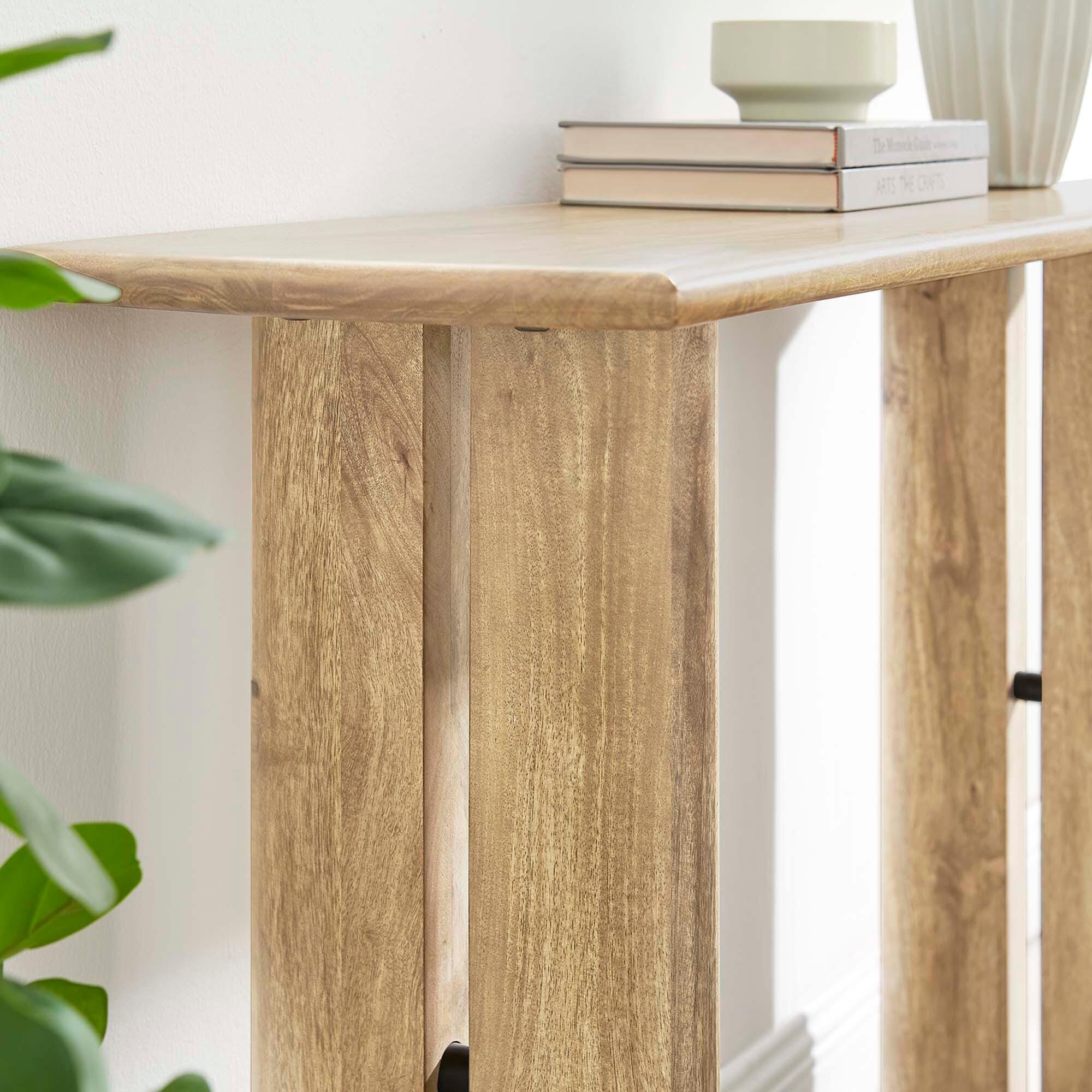 Modway Amistad Console Table, Oak, large