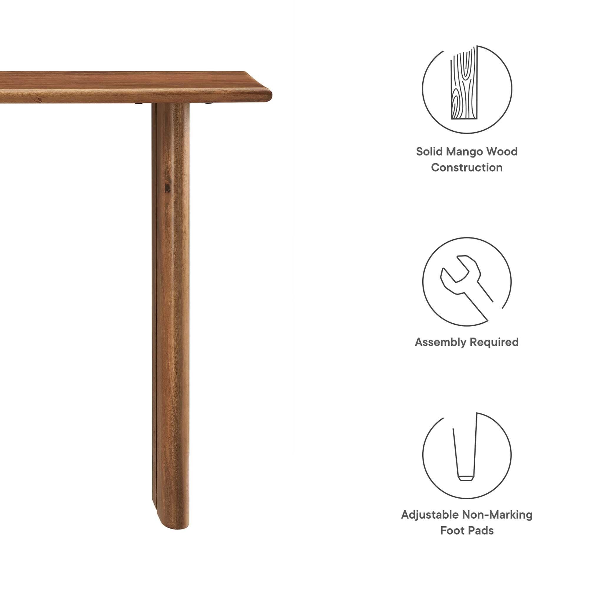 Modway Amistad Console Table, Walnut, large