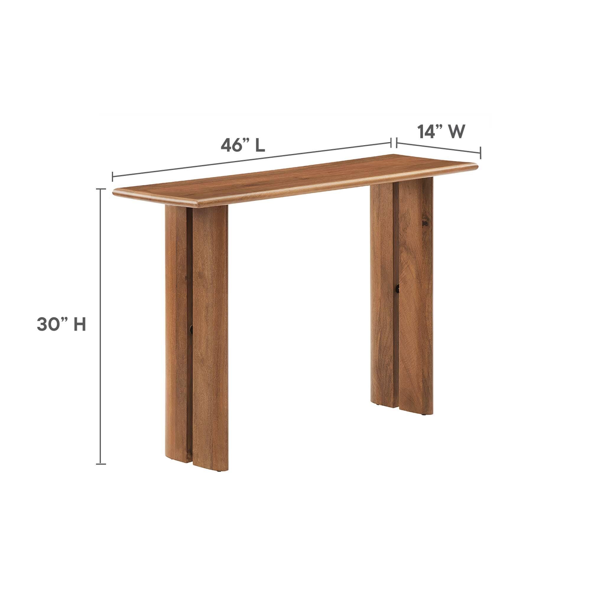 Modway Amistad Console Table, Walnut, large