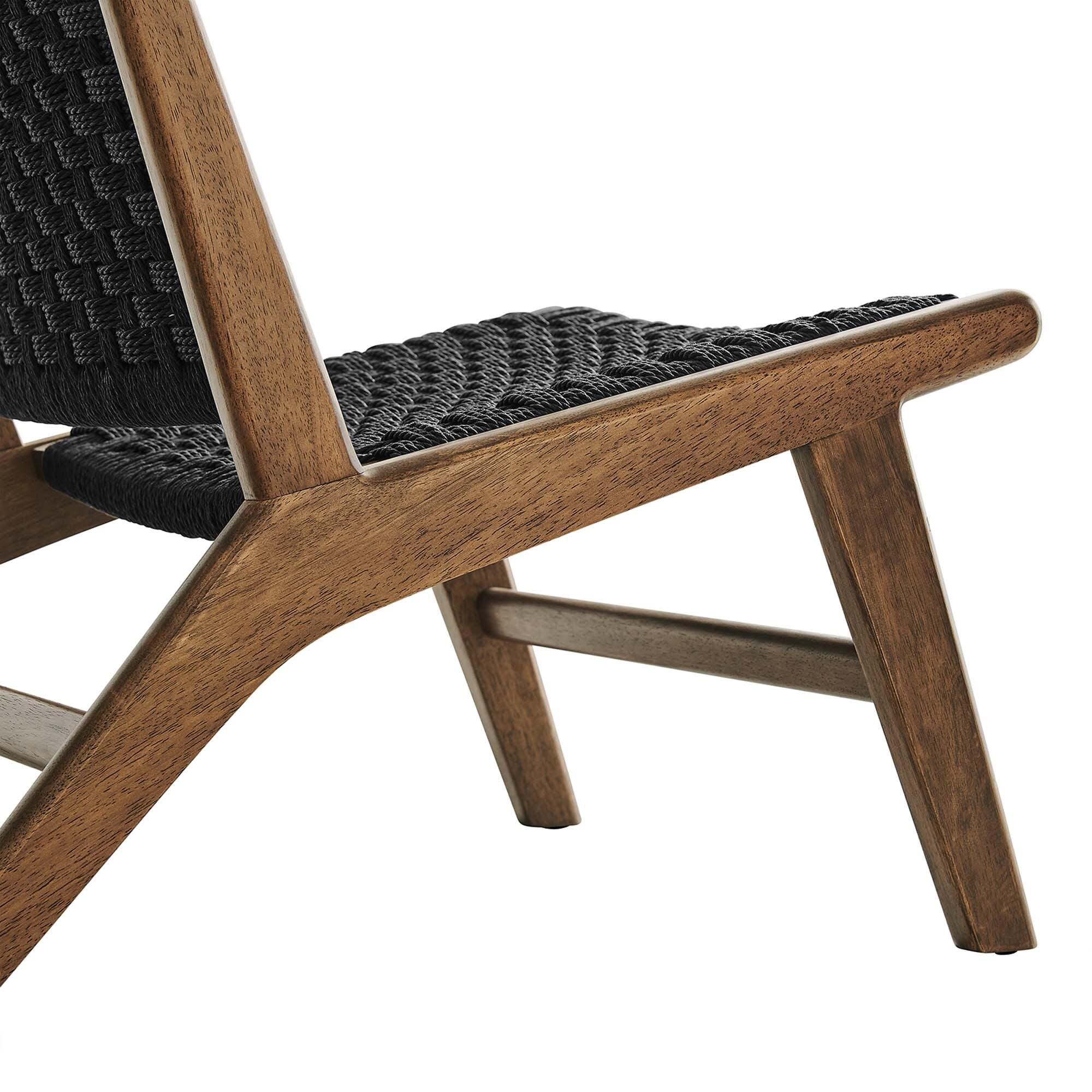Modway Saoirse Accent Chair, Walnut/Black, large