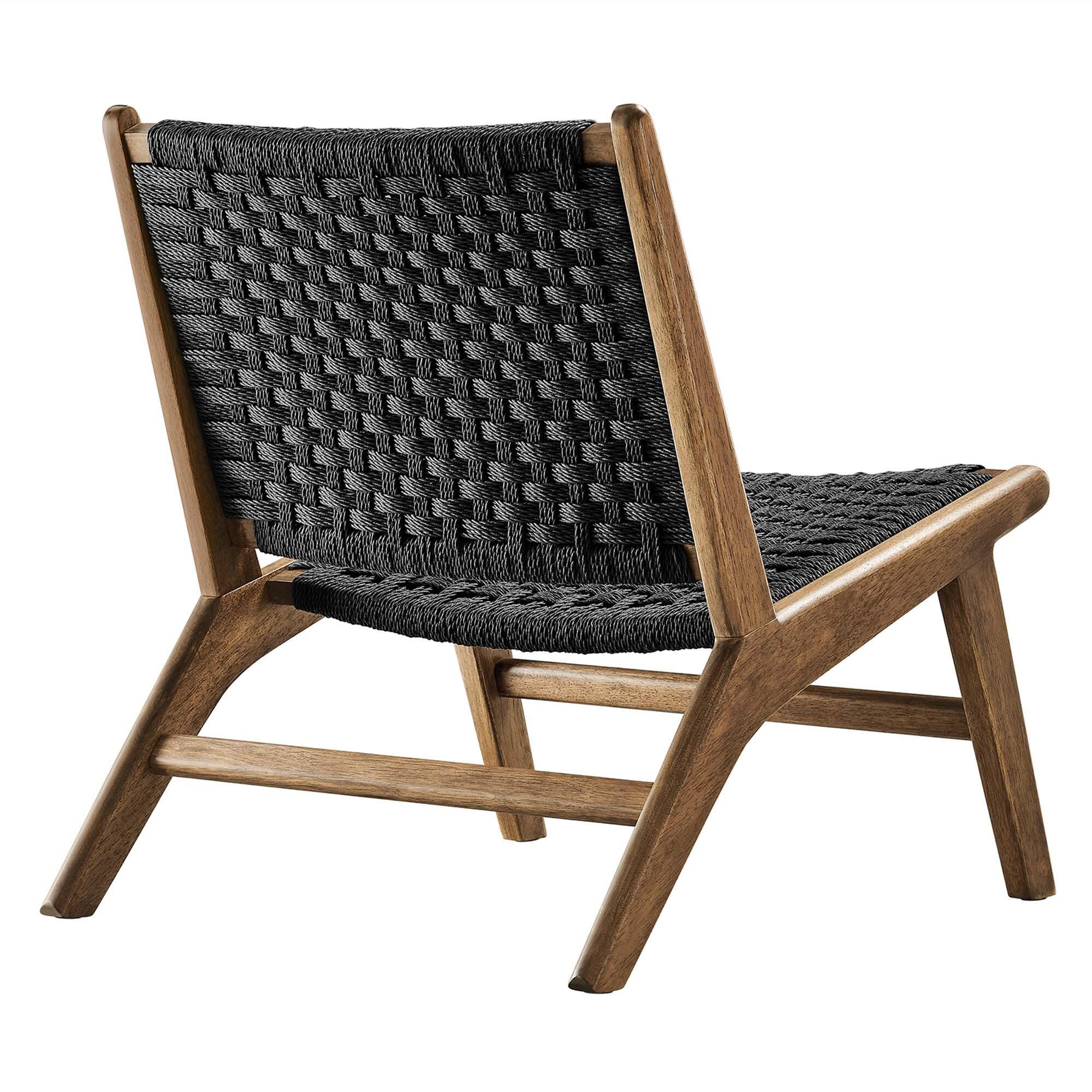 Modway Saoirse Accent Chair, Walnut/Black, large