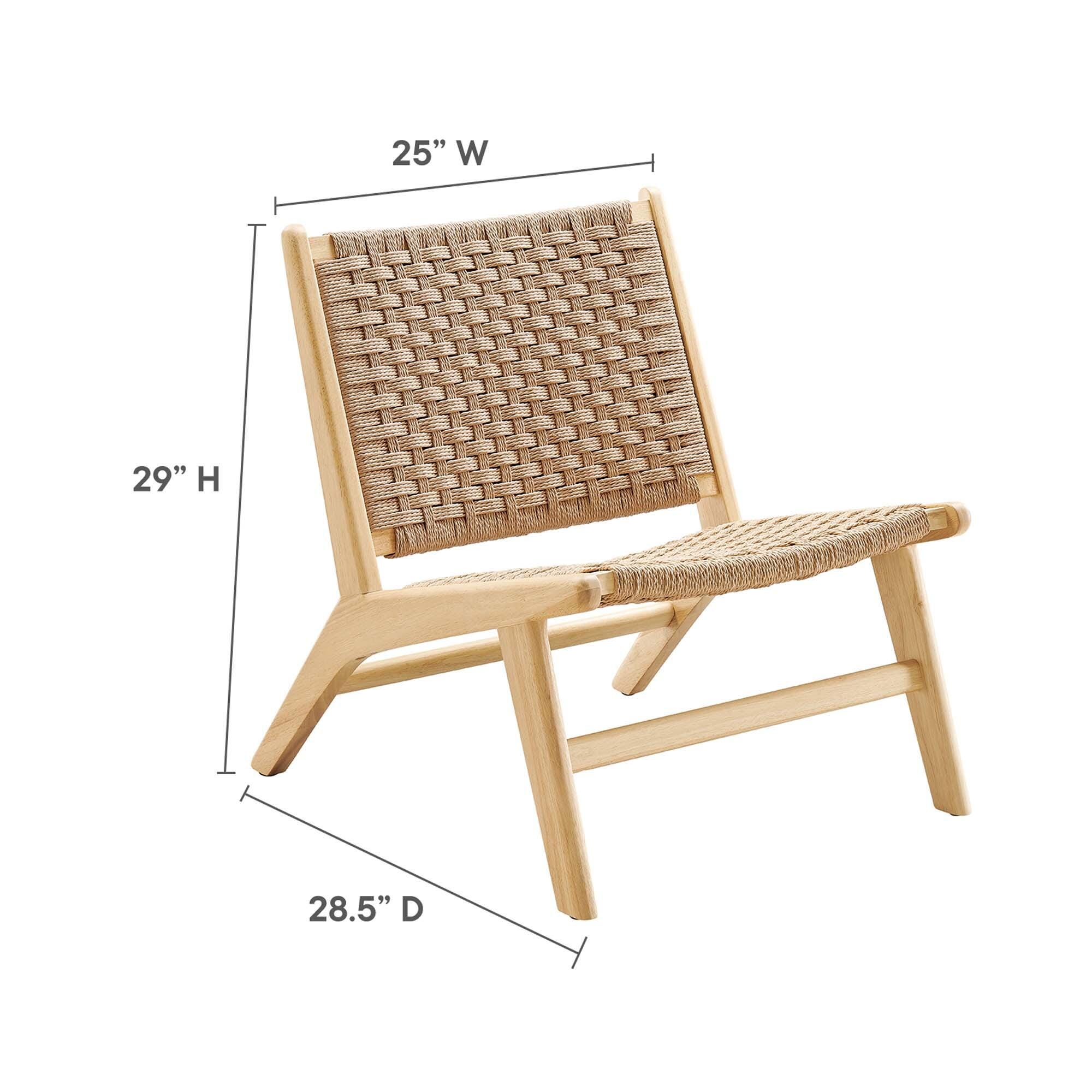 Modway Saoirse Accent Chair, Natural, large
