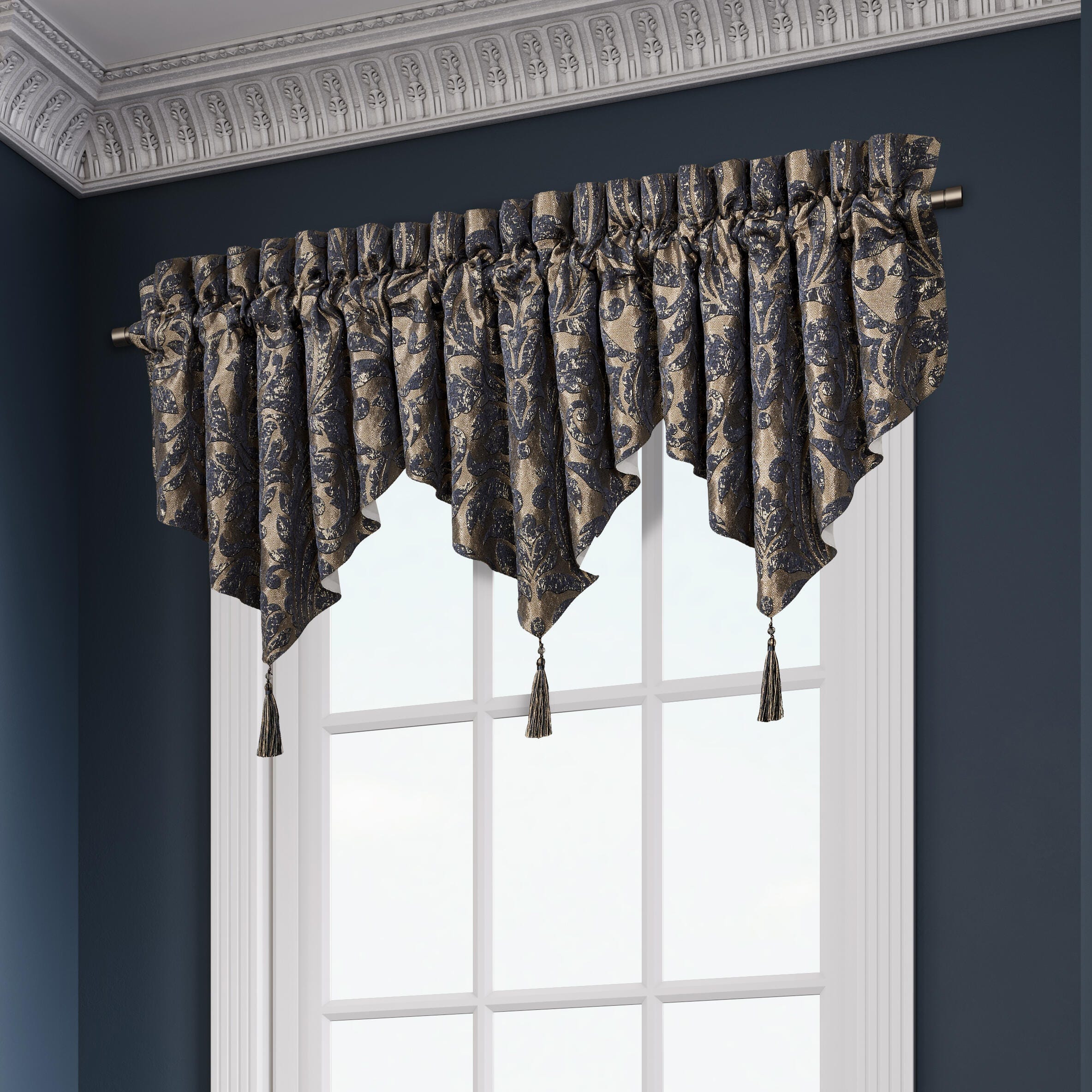 J. Queen New York Glimmerstone Window Ascot Valance, , rollover