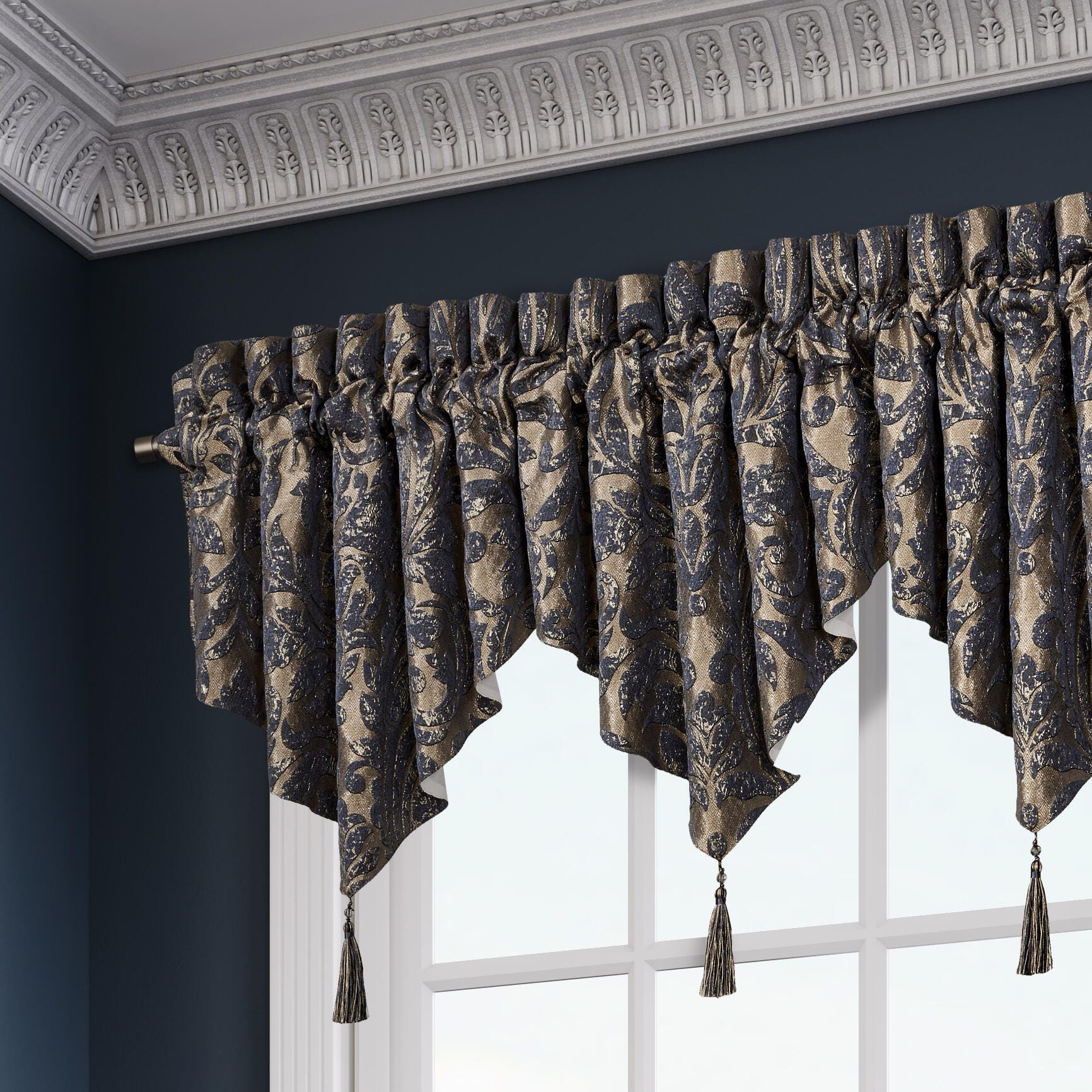 J. Queen New York Glimmerstone Window Ascot Valance, , large