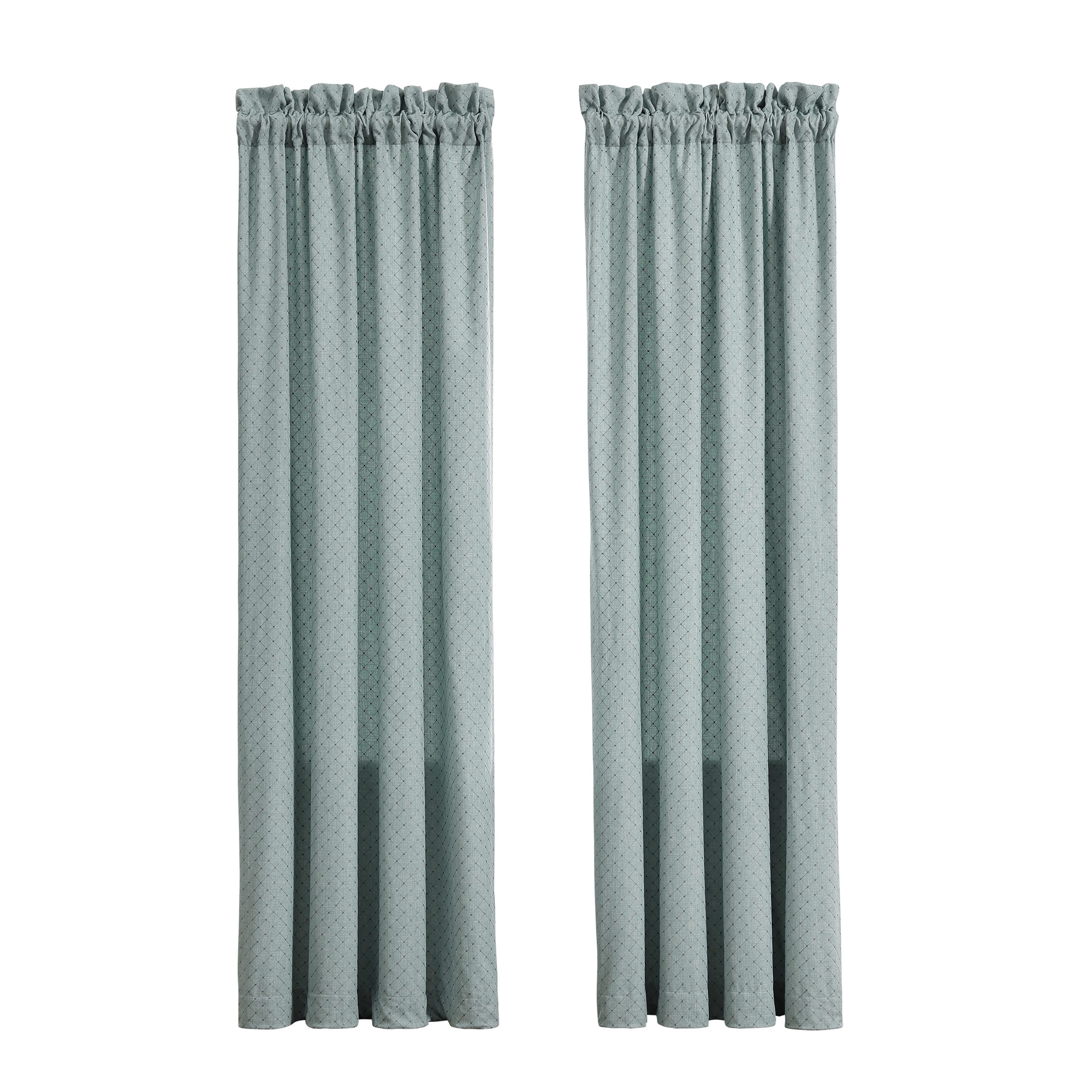 J. Queen New York Blossm View 84" Window Panel Pair, Teal, large