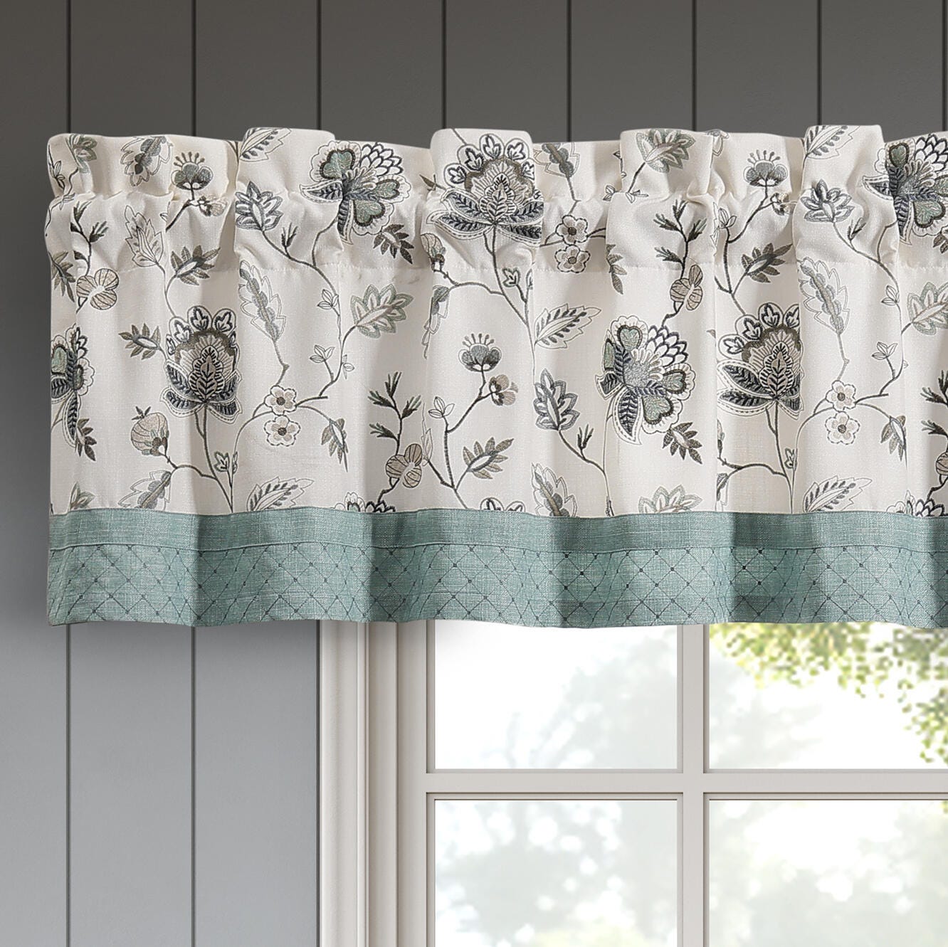 J. Queen New York Blossm View Window Straight Valance, , large