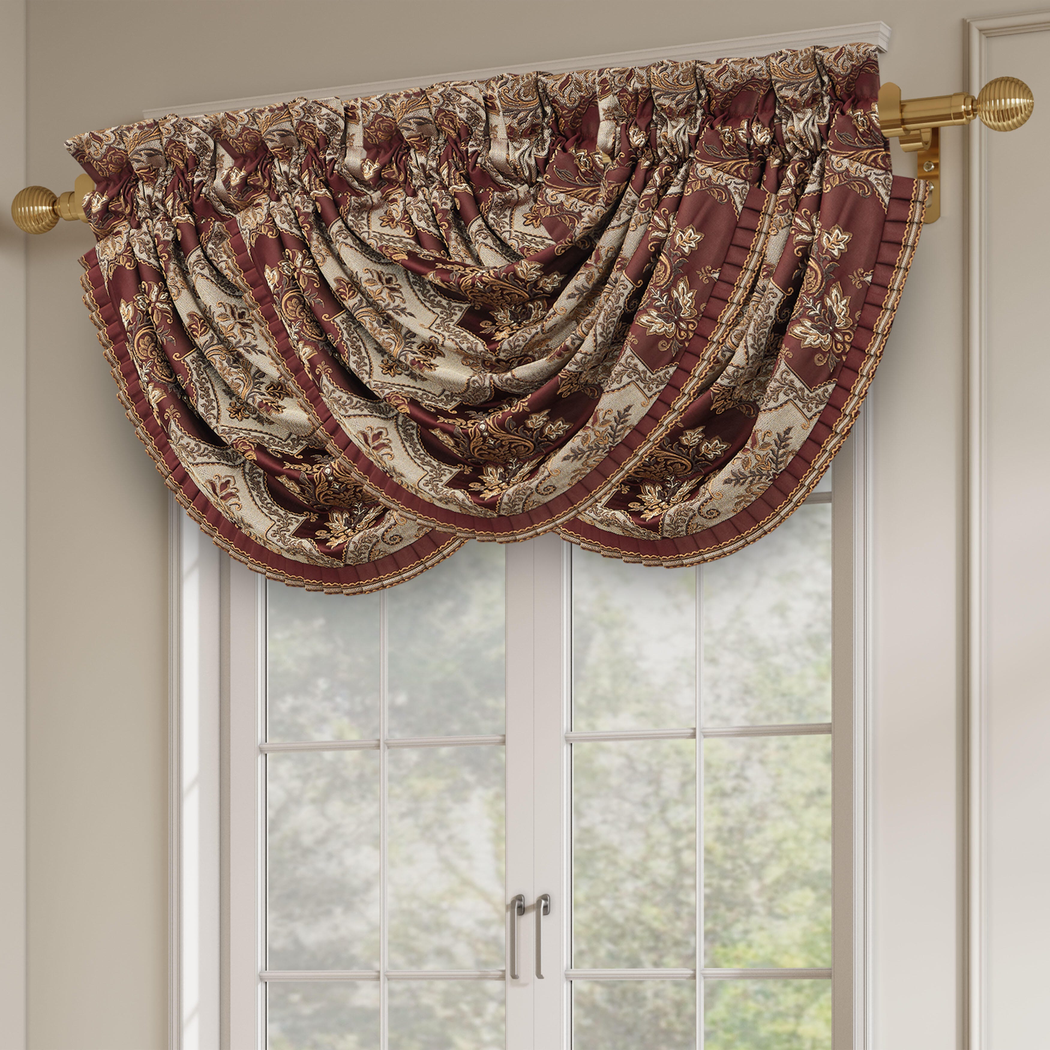 J. Queen New York Phyllis Window Waterfall Valance, , rollover