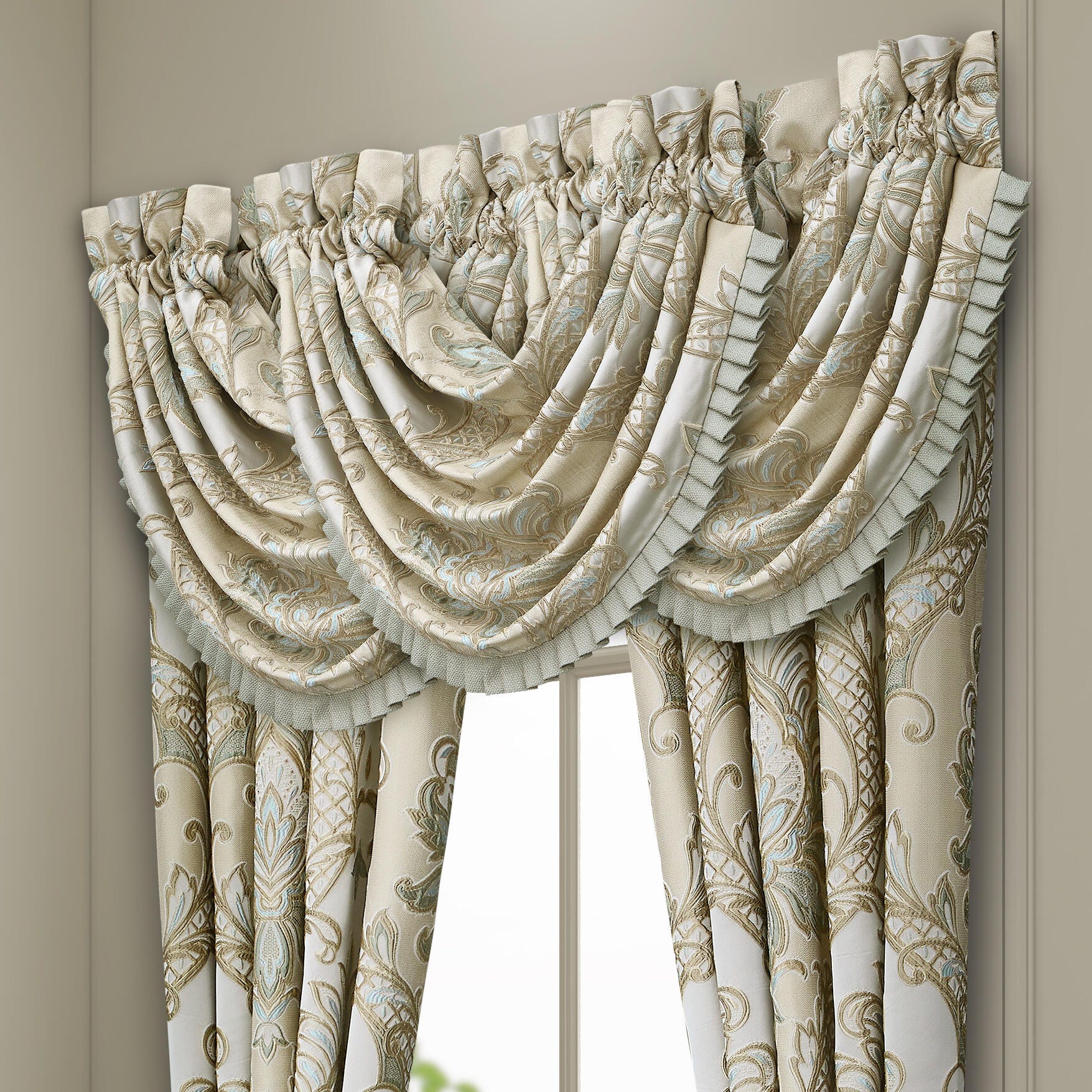 J. Queen New York Rita Window Waterfall Valance, , large