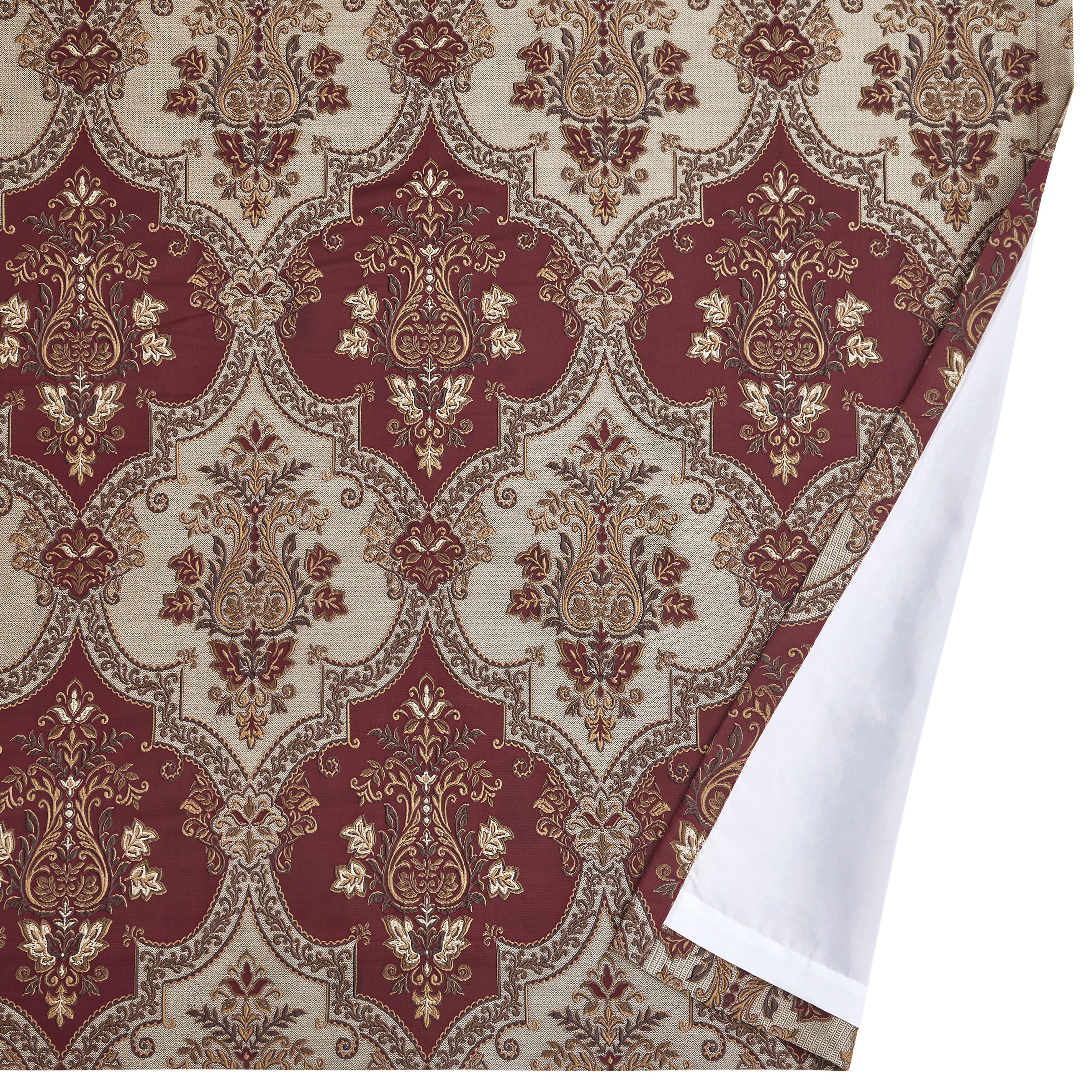 J. Queen New York Phyllis 84" Window Panel Pair, Bordeaux, large