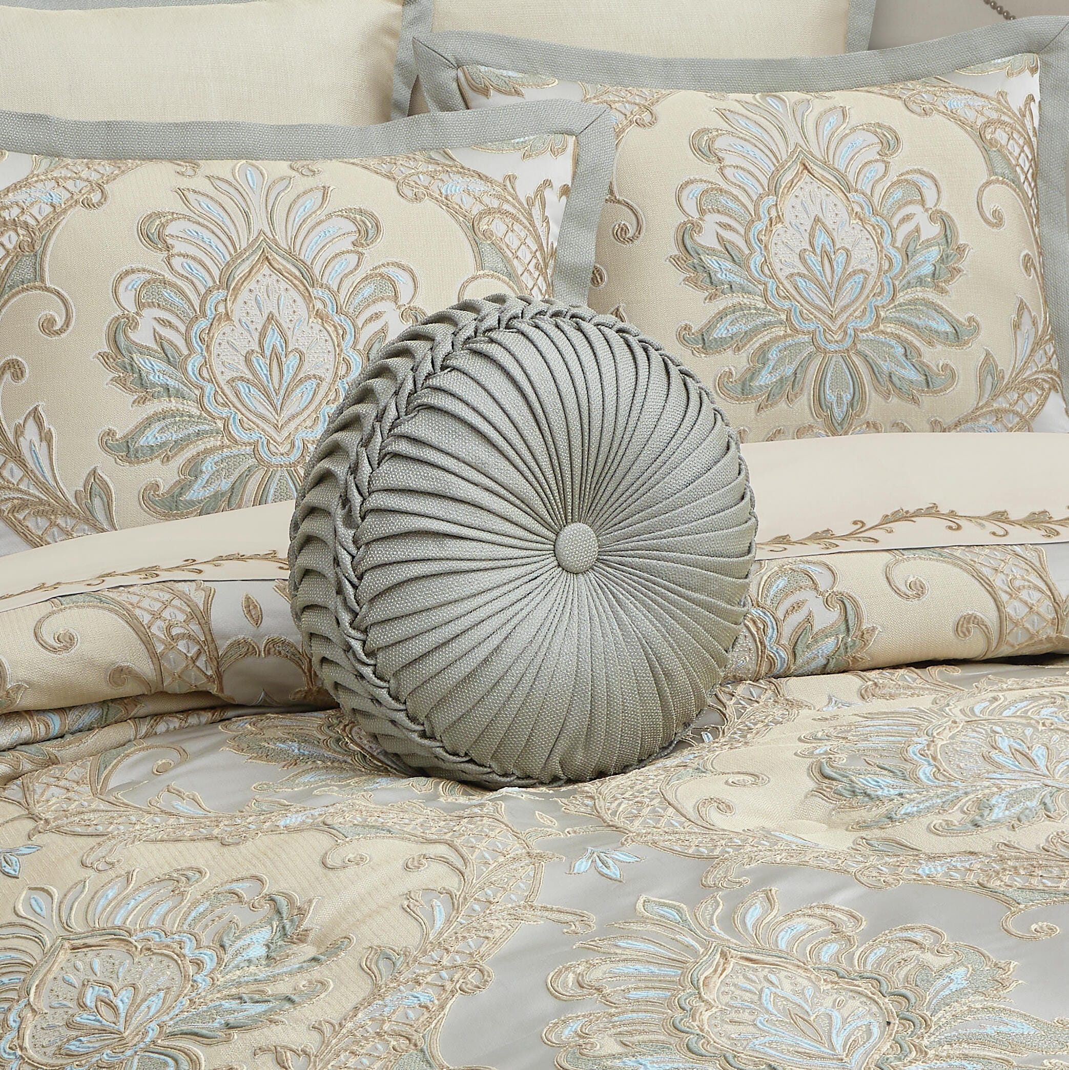 J. Queen New York Rita Round Decorative Throw Pillow, , rollover