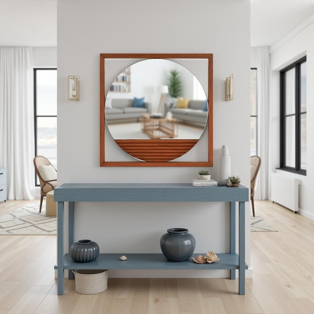Howard Elliott Dirken Framed Wall Mirror, , rollover