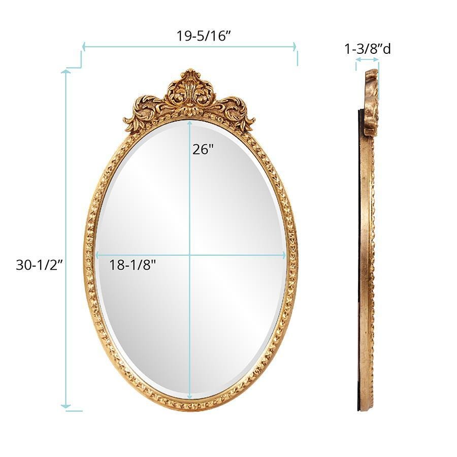Howard Elliott Moreau Oval Wall Mirror, , large