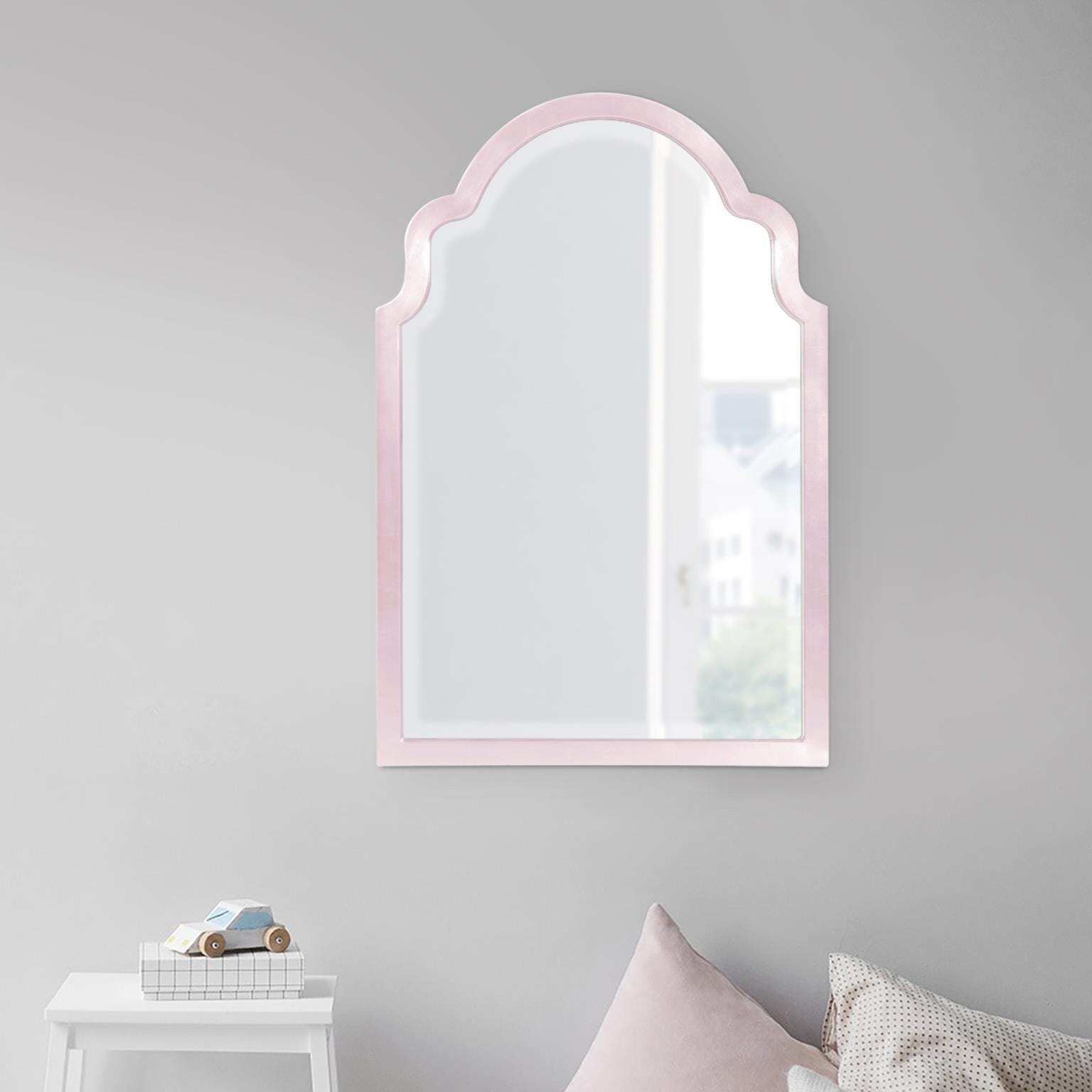 Howard Elliott Sultan Wall Mirror, Blush Pink, rollover