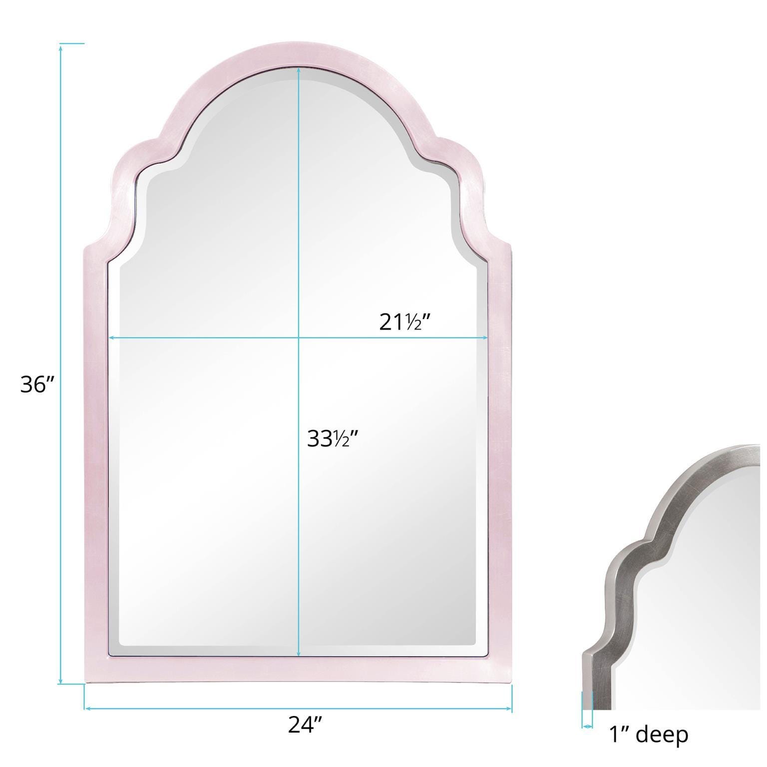 Howard Elliott Sultan Wall Mirror, Blush Pink, large