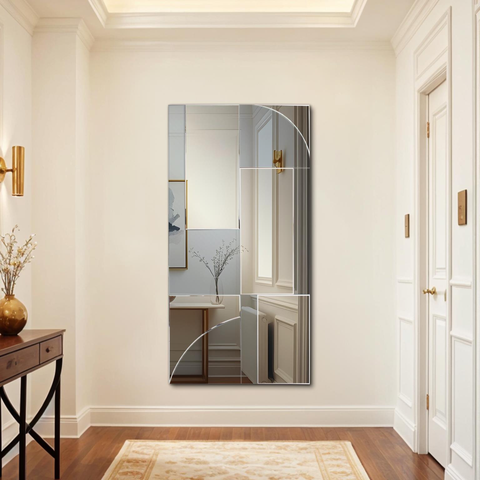 Howard Elliott Geometric Wall Mirror, , rollover