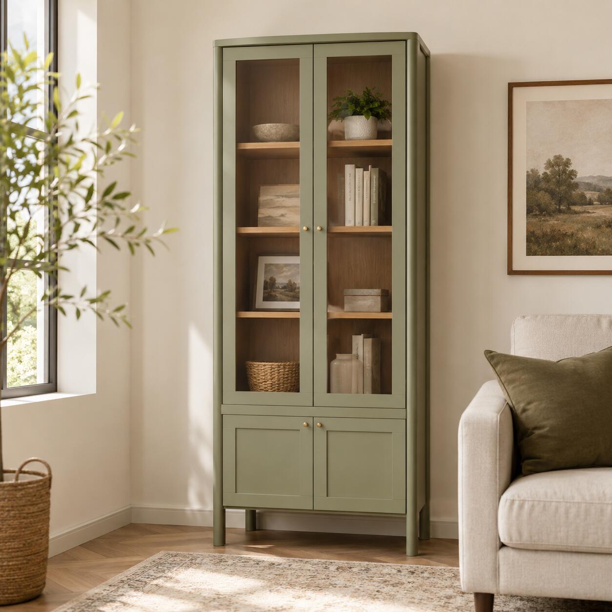 Moe's Home Hannah 35" Accent Cabinet, Green, rollover