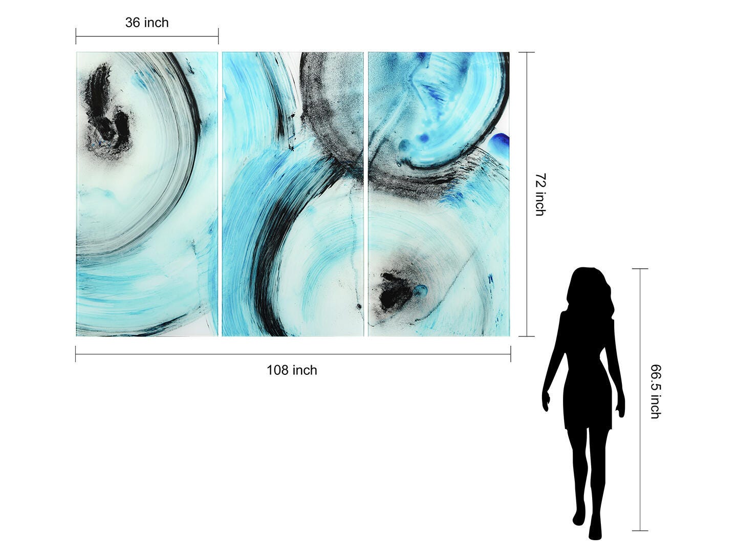 Empire Art Direct Ripple Wall Art 72" x 108" (Set of 3), , large