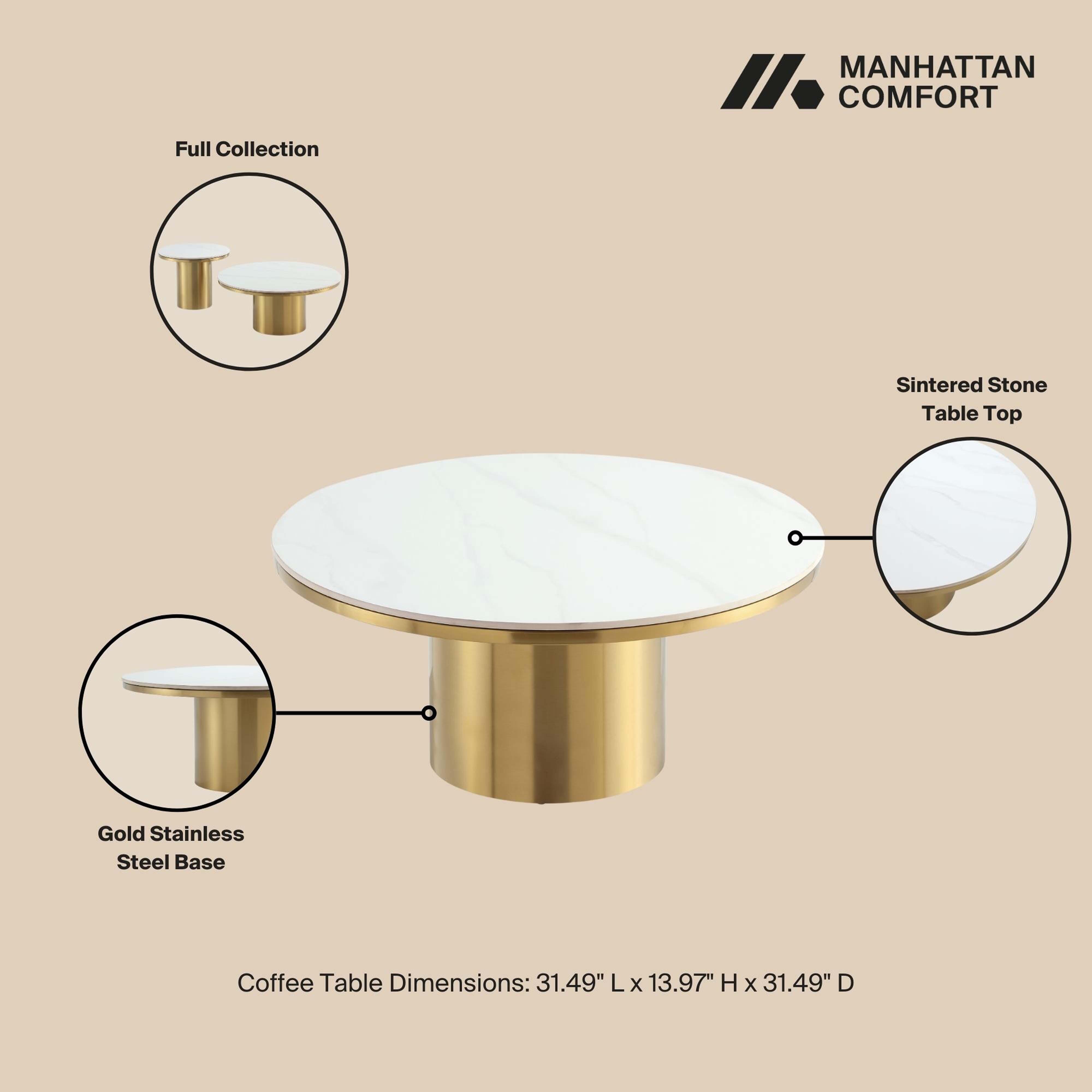 Manhattan Comfort Glenn Coffee Table, , large