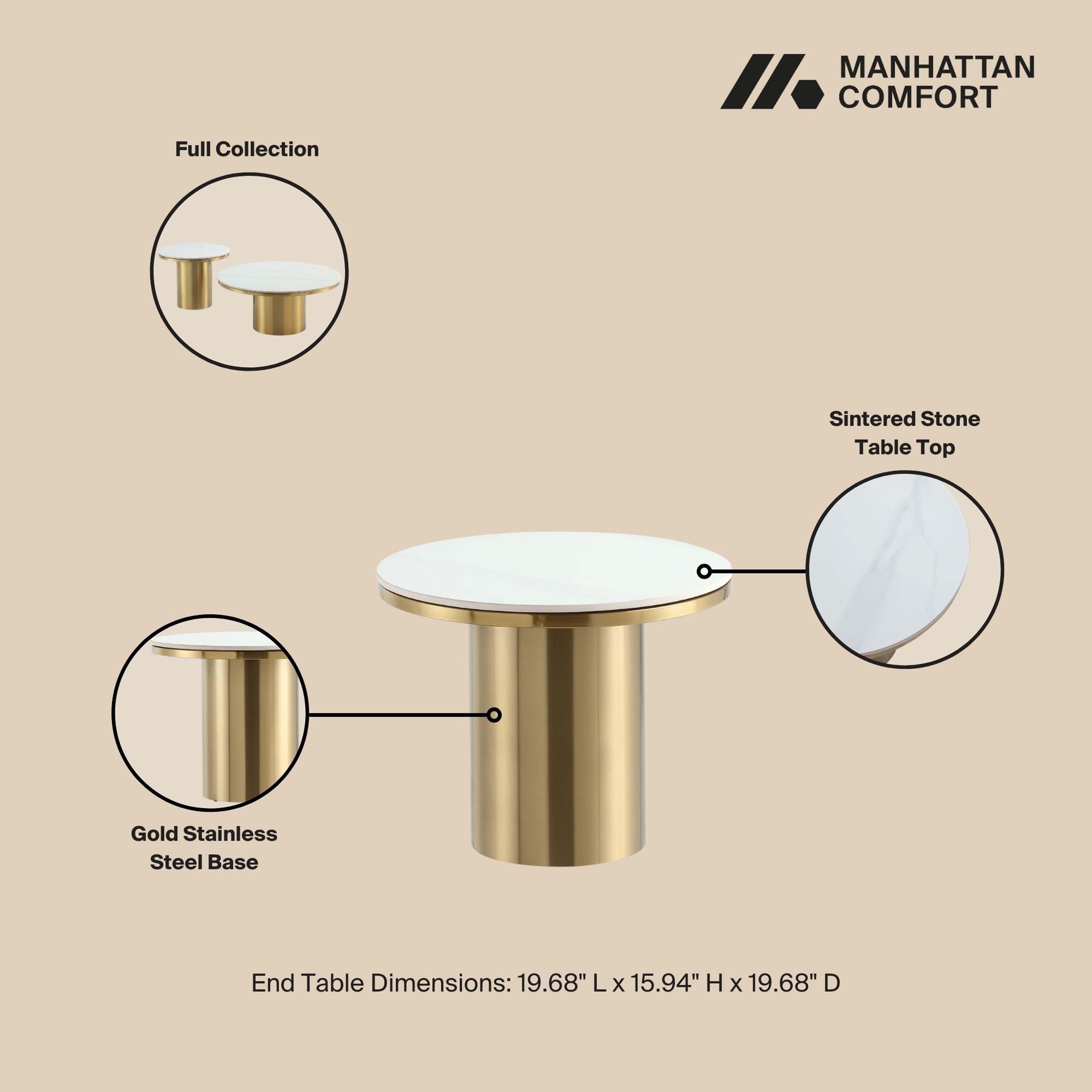 Manhattan Comfort Glenn End Table, , large