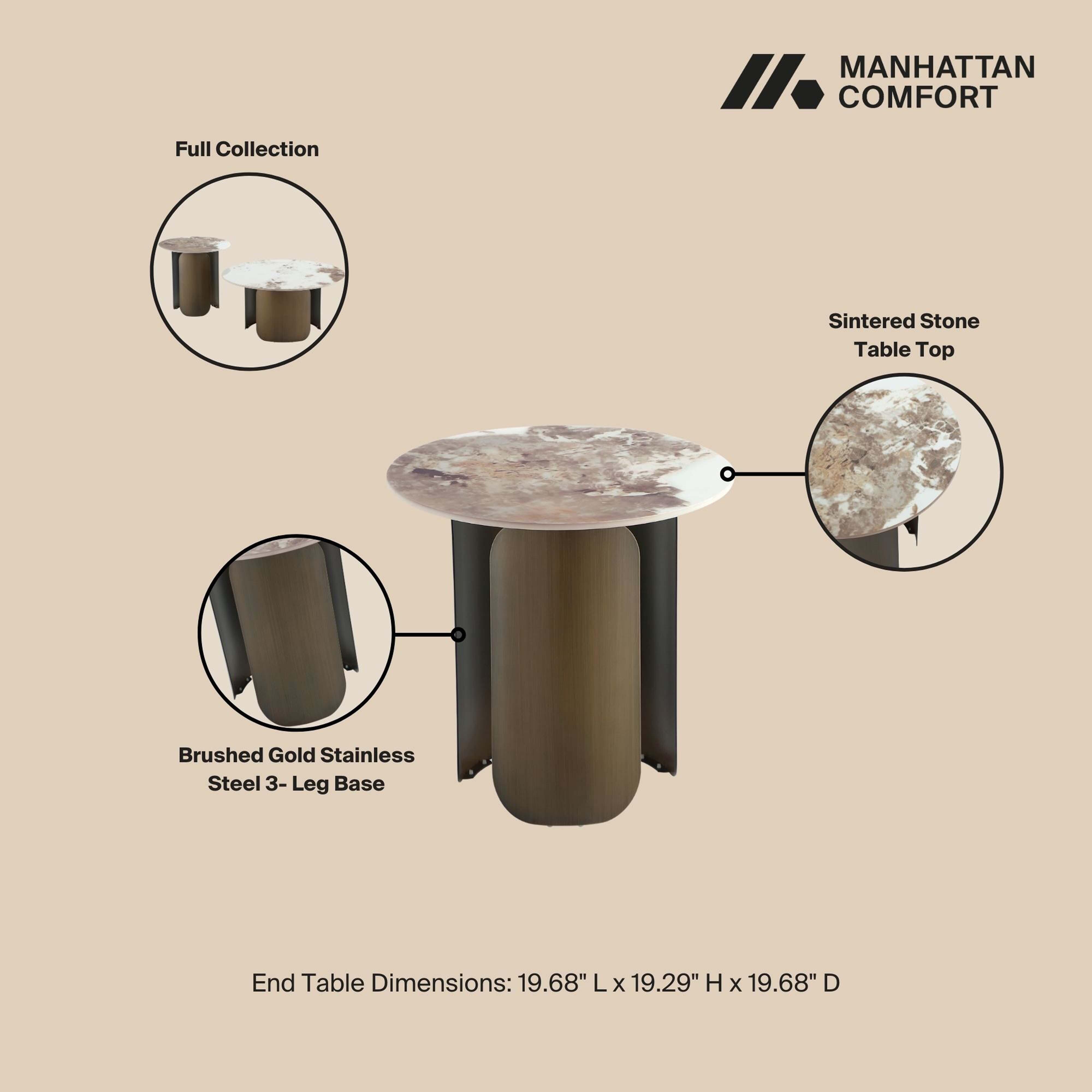 Manhattan Comfort Monica End Table, , large