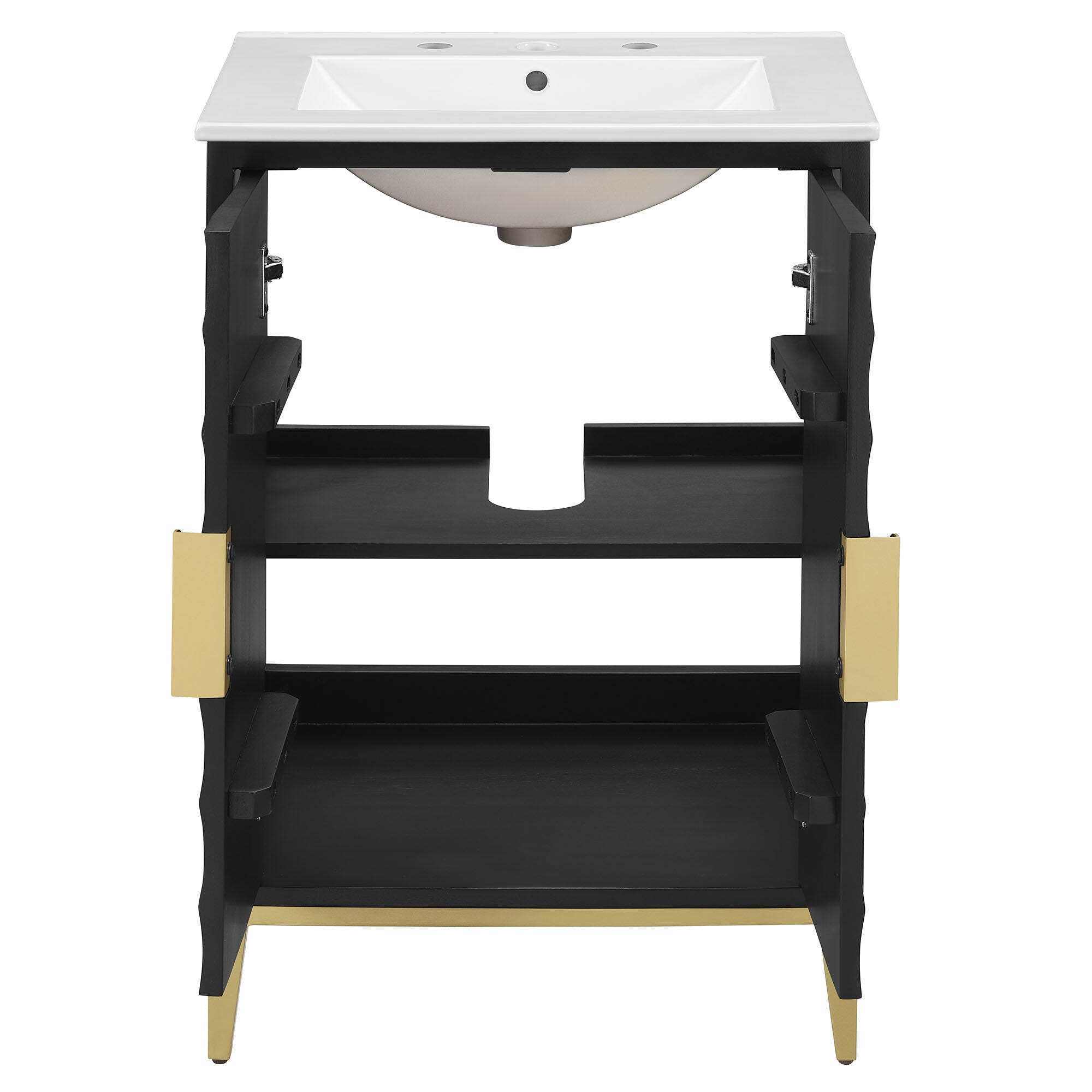 Modway Beau 24" Bathroom Vanity, White/Black, large
