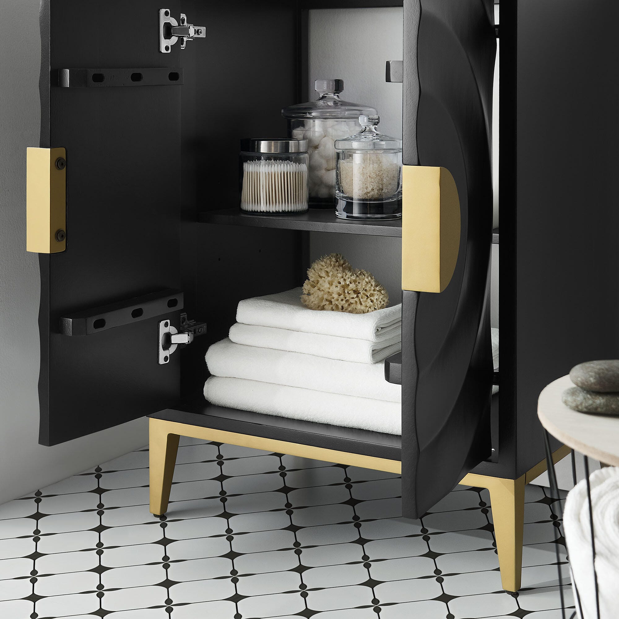 Modway Beau 24" Bathroom Vanity, White/Black, large