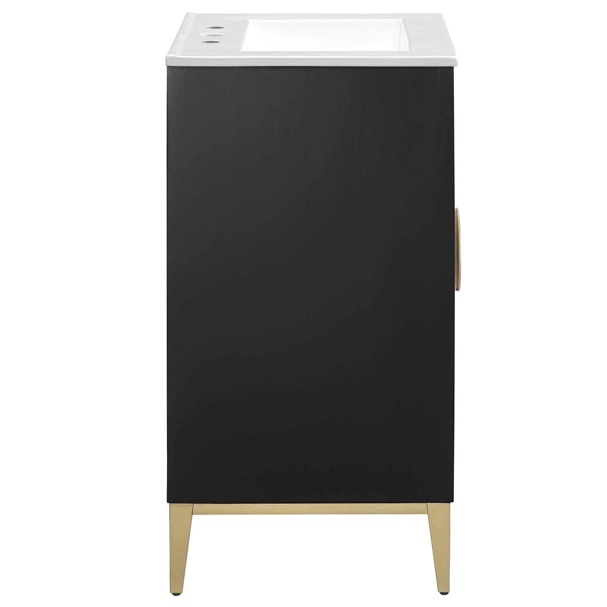 Modway Beau 24" Bathroom Vanity, White/Black, large