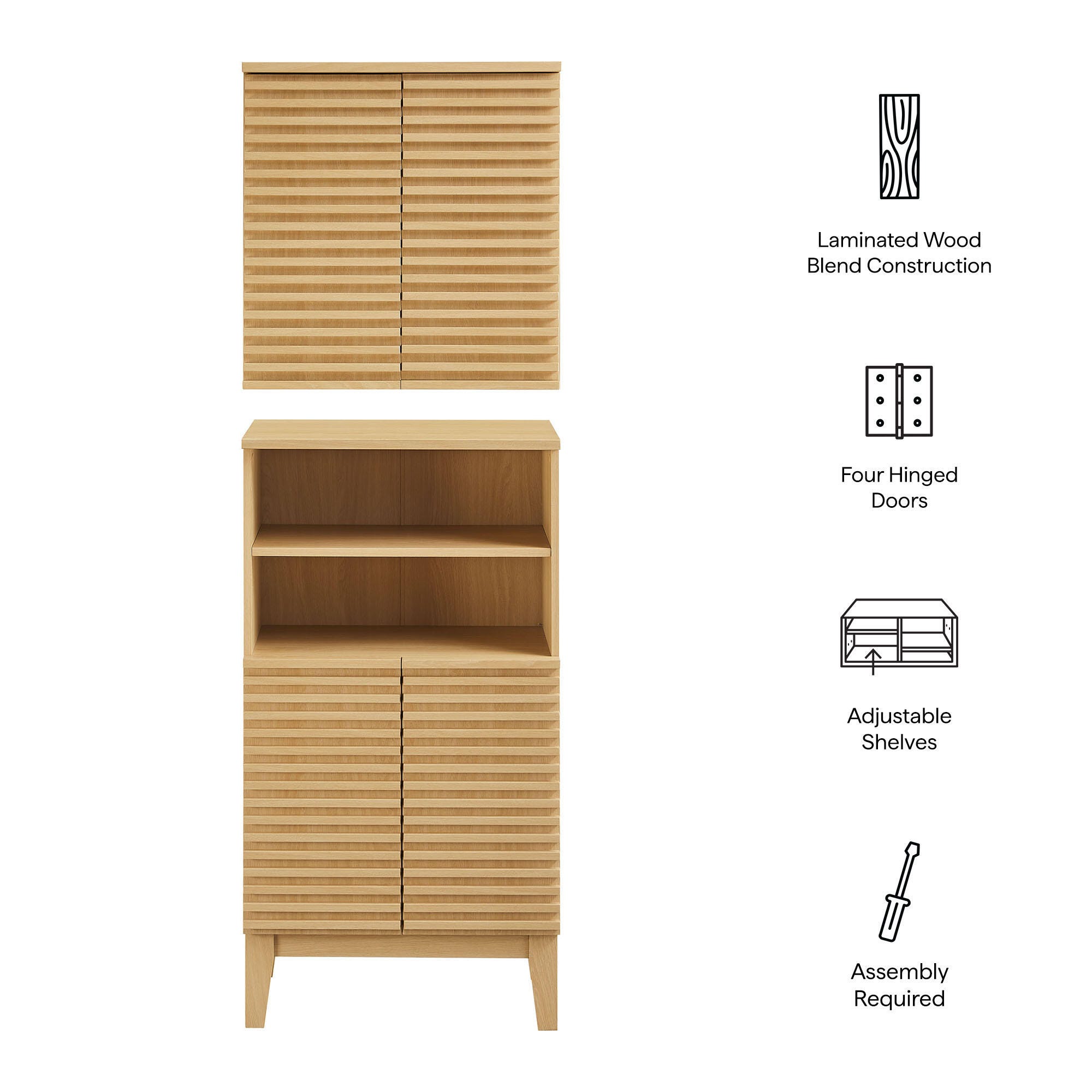 Modway Render Bathroom Cabinet Set, , large