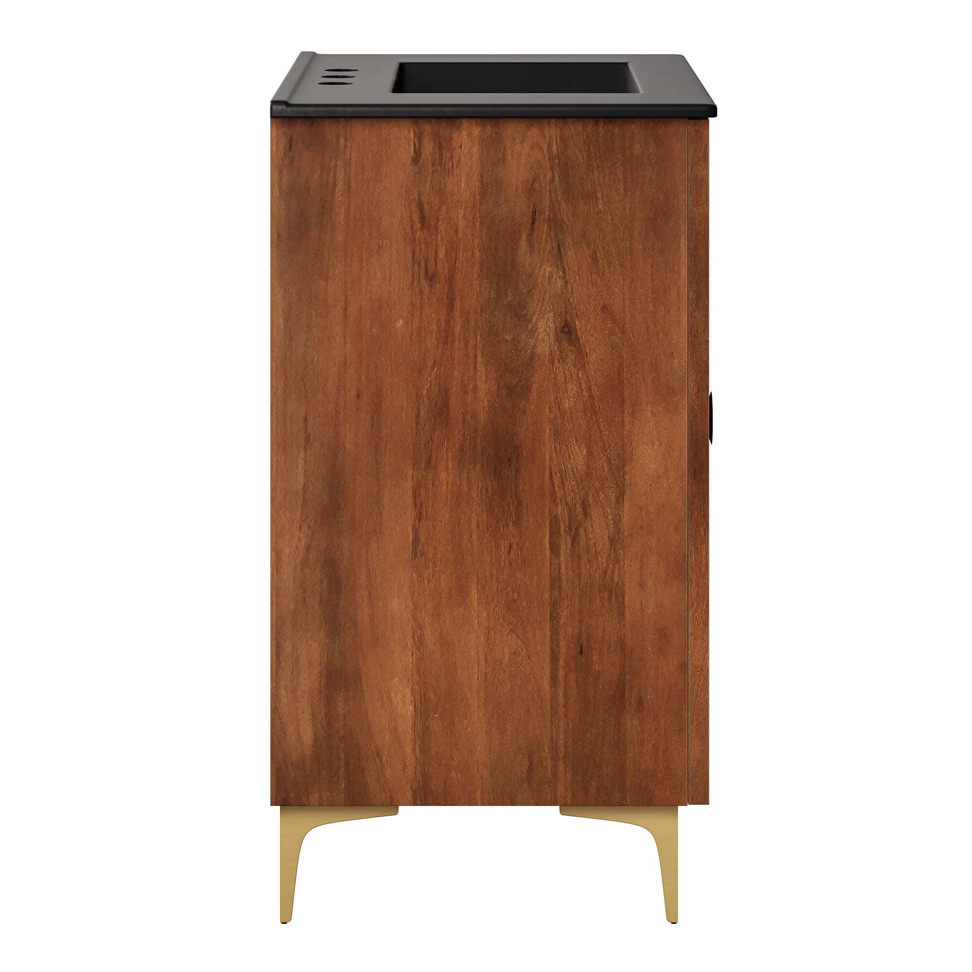 Modway Vernon 30" Bathroom Vanity Set, Walnut/Black, large