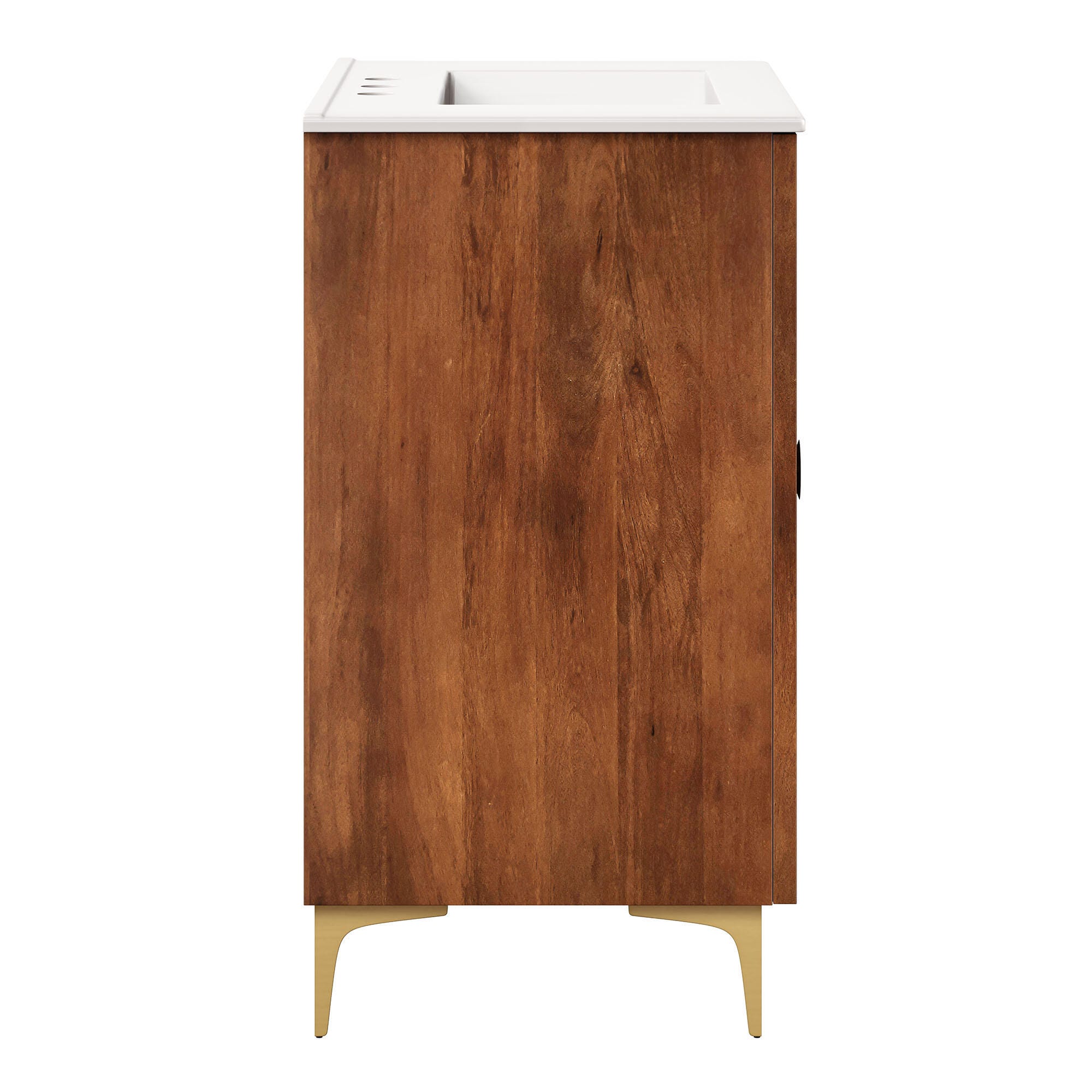 Modway Vernon 30" Bathroom Vanity Set, Walnut/White, large