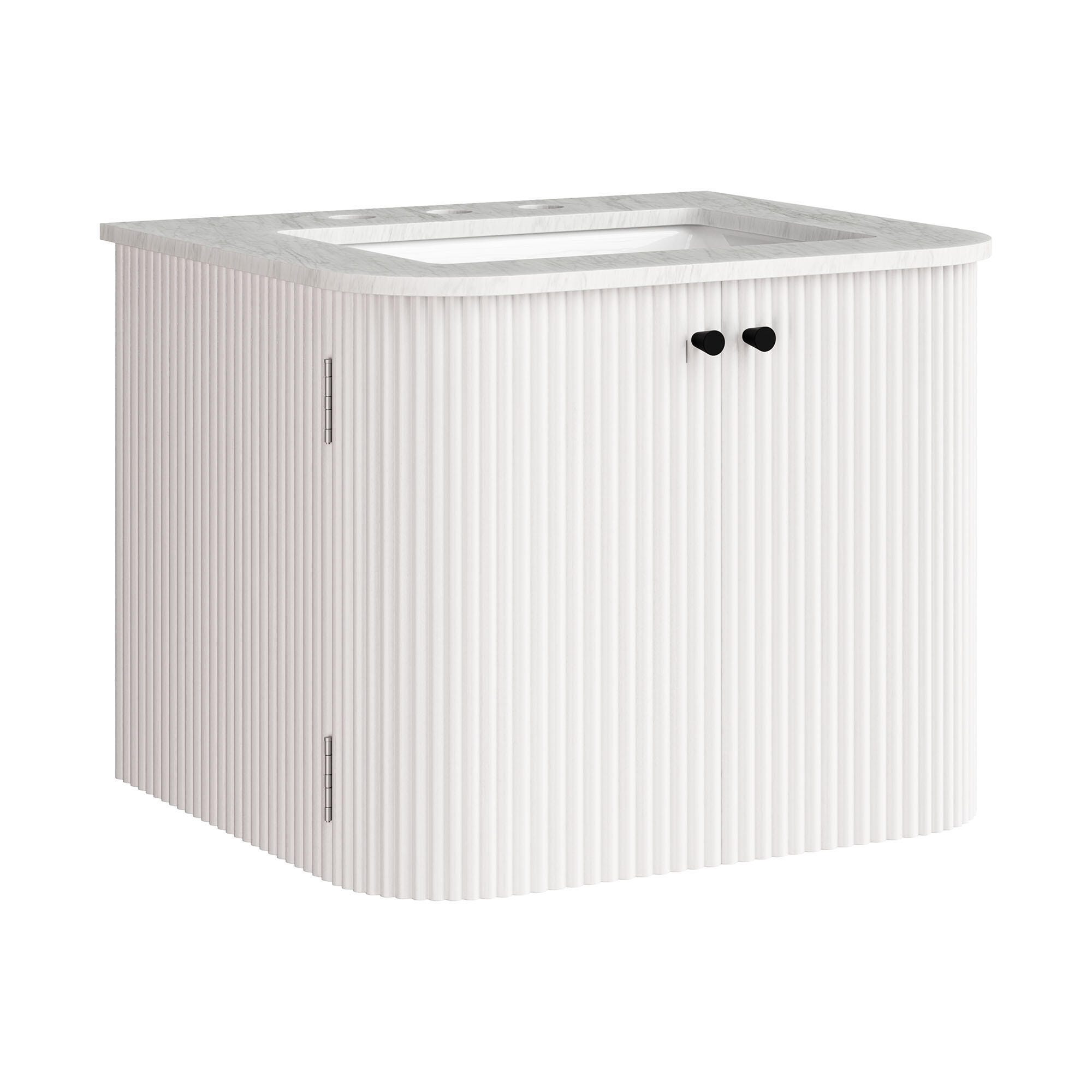 Modway Zia 24" Wall-Mount Bathroom Vanity Set, Ivory, large