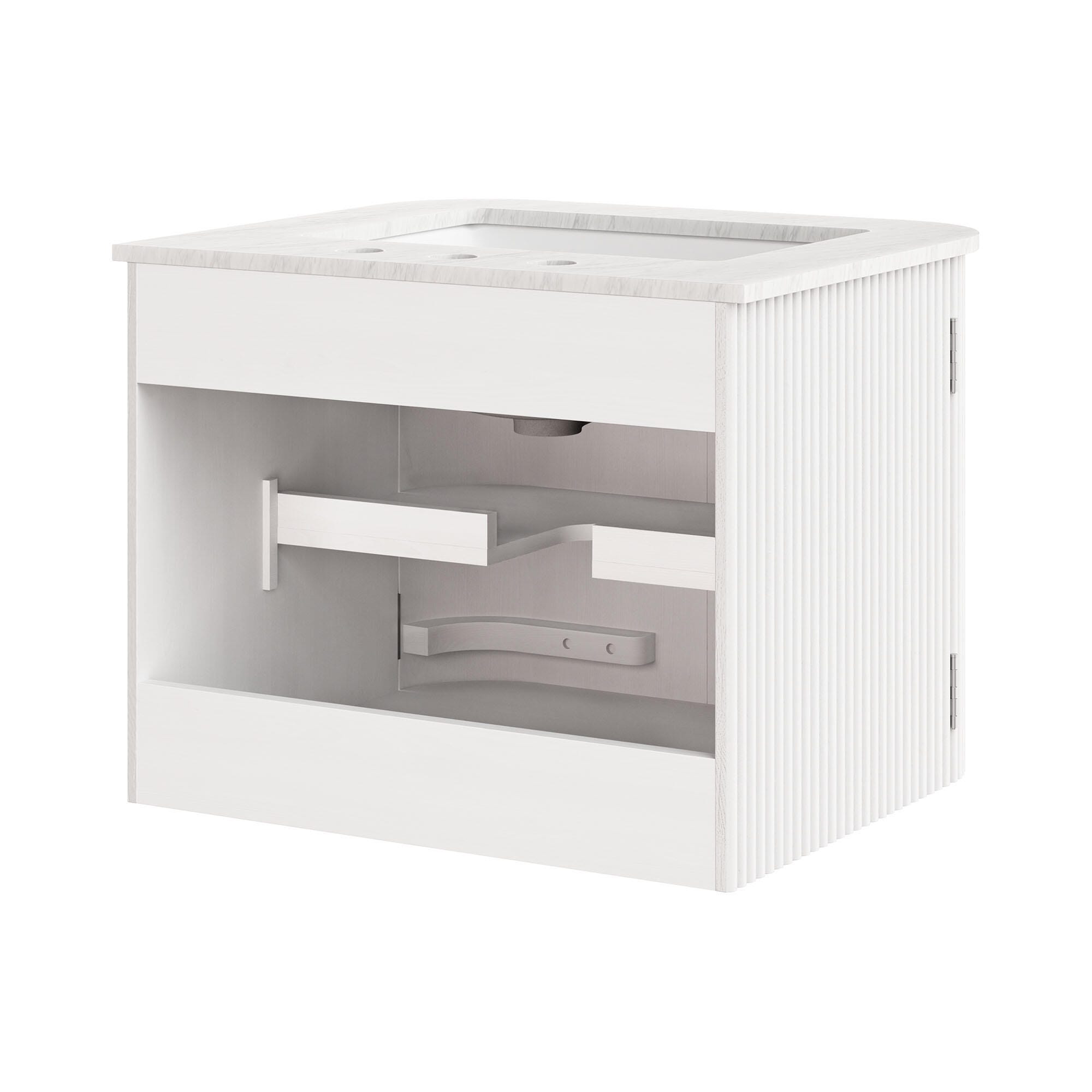 Modway Zia 24" Wall-Mount Bathroom Vanity Set, Ivory, large