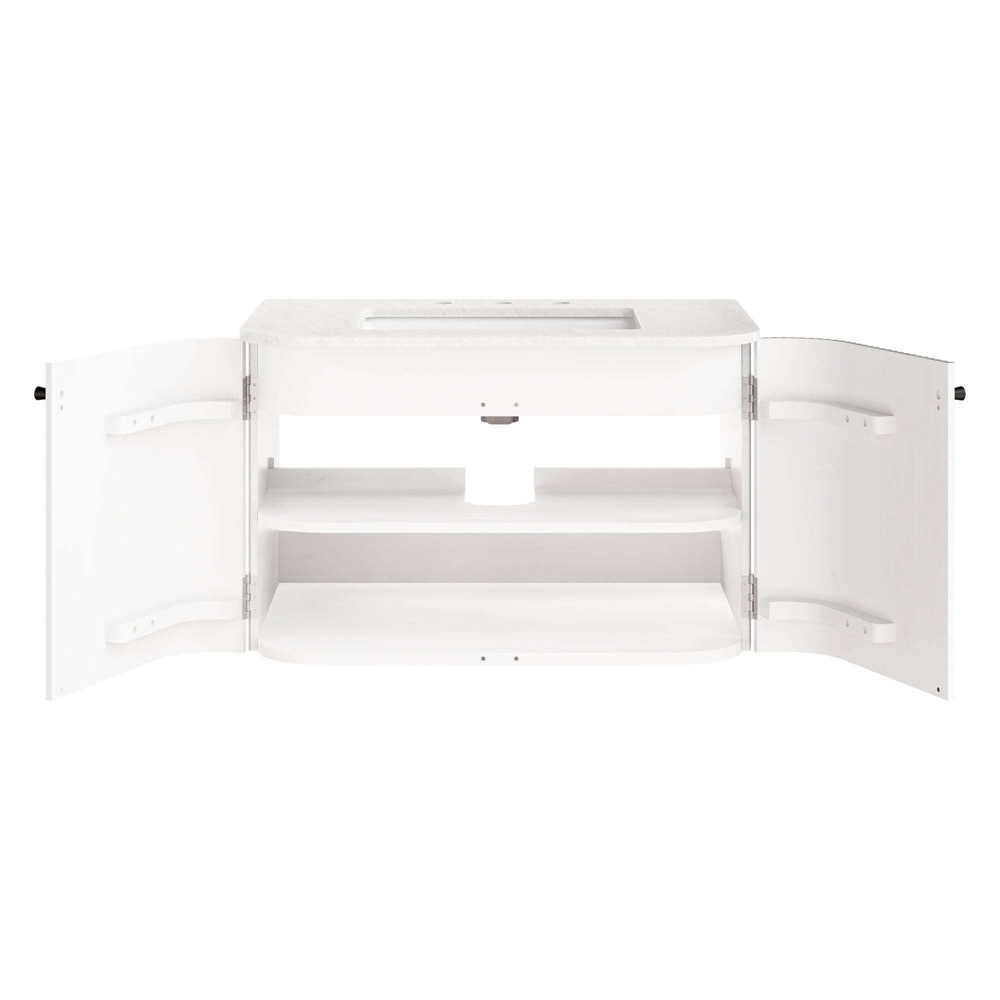 Modway Zia 30" Wall-Mount  Bathroom Vanity Set, Ivory, large