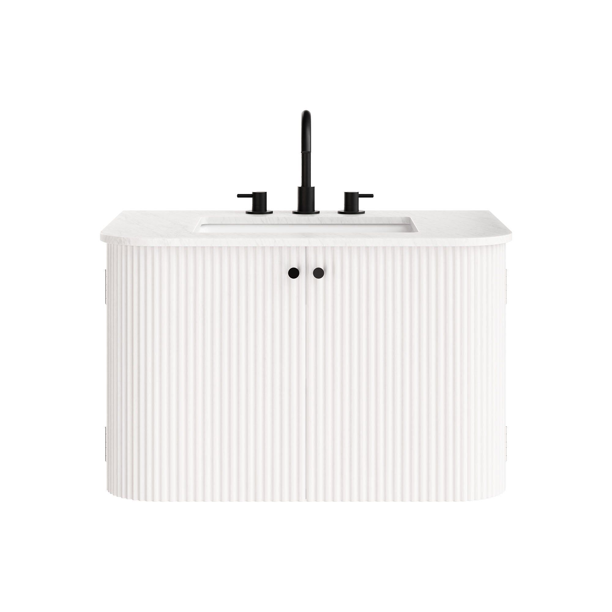 Modway Zia 30" Wall-Mount  Bathroom Vanity Set, Ivory, large
