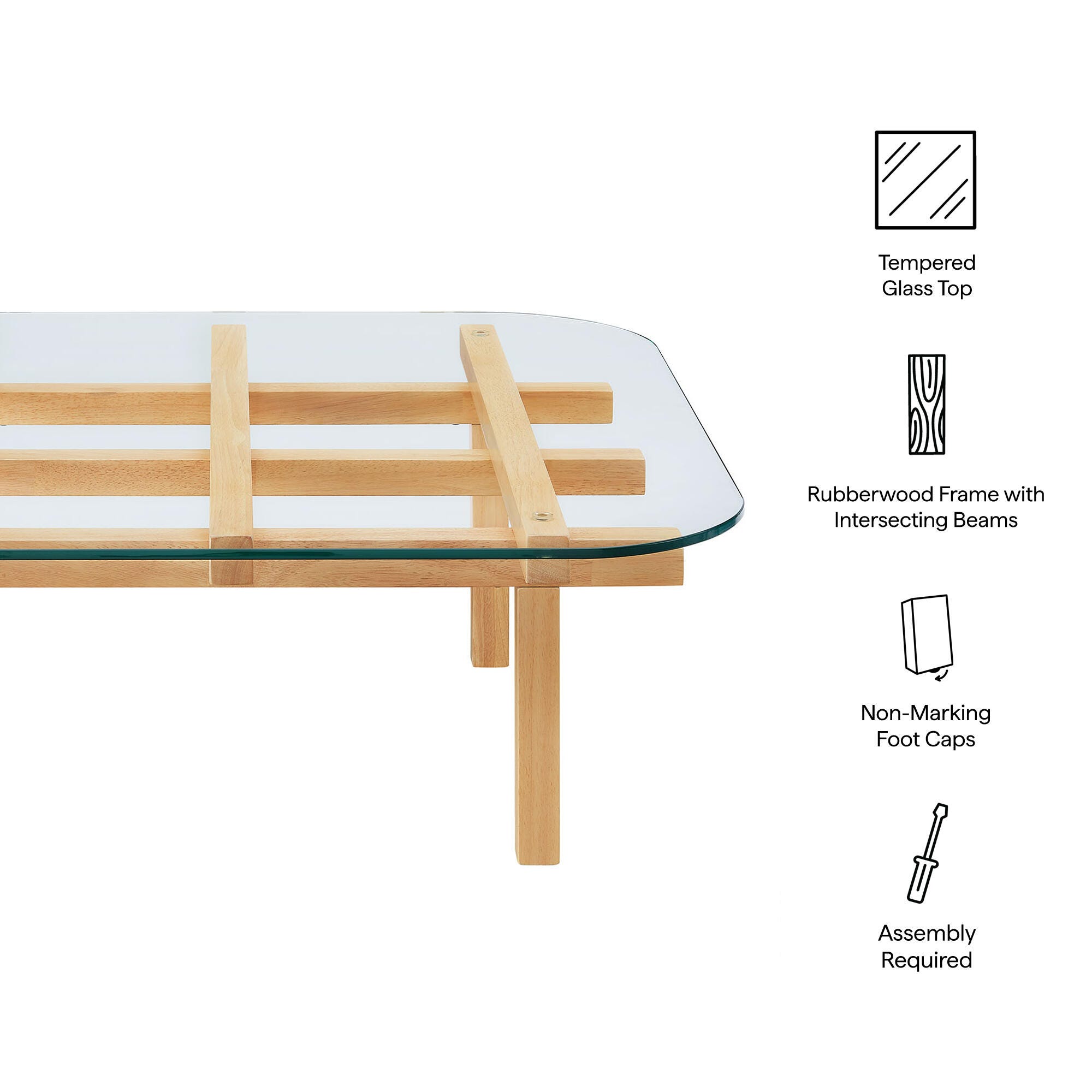 Modway Isby Coffee Table, Oak, large