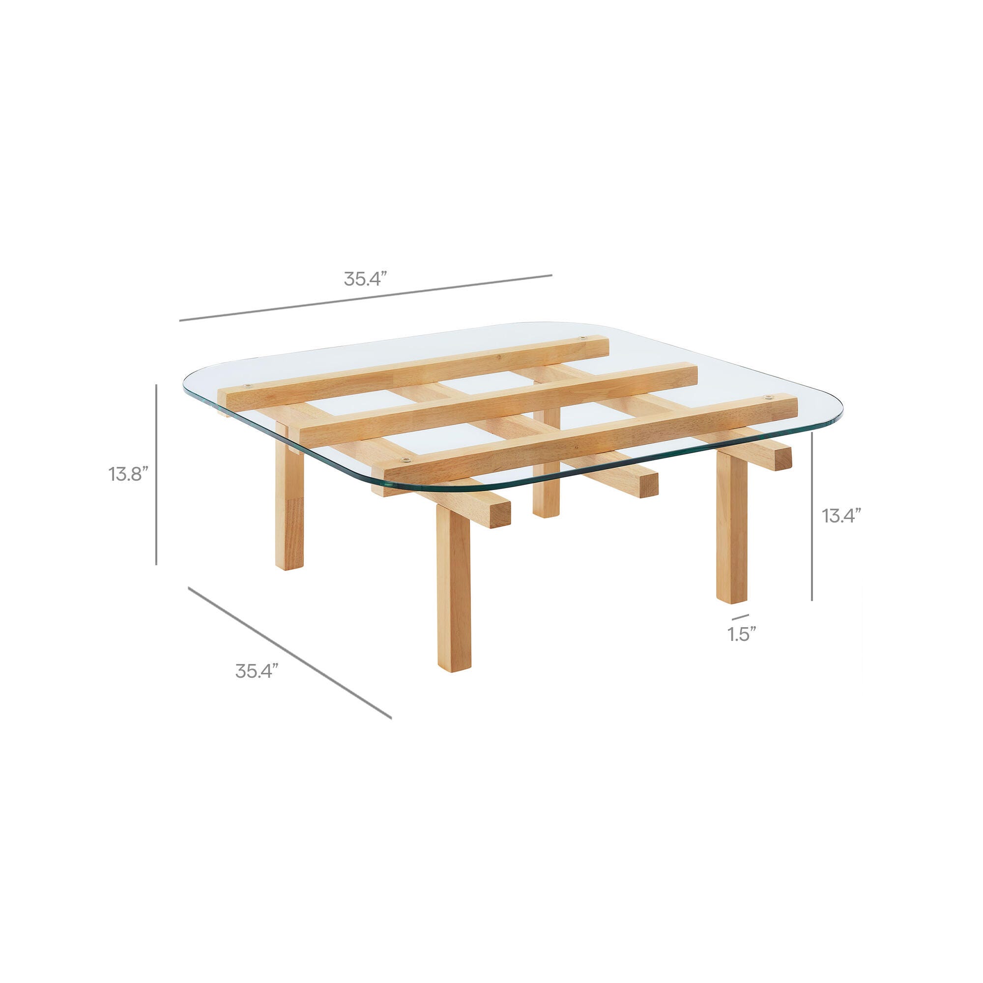 Modway Isby Coffee Table, Oak, large