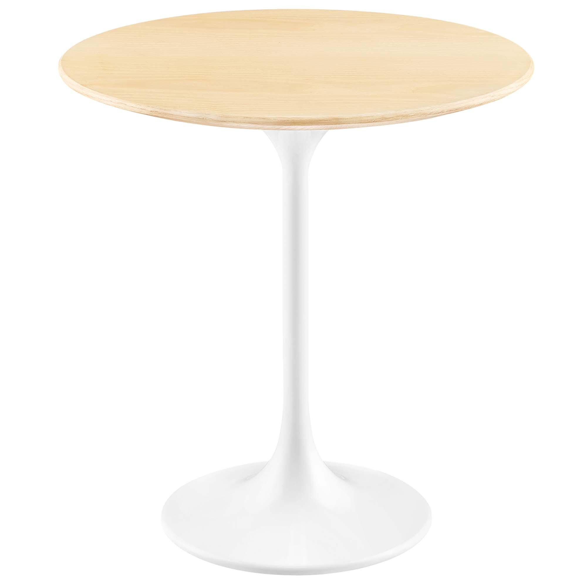 Modway Lippa Side Table, White/Natural, large
