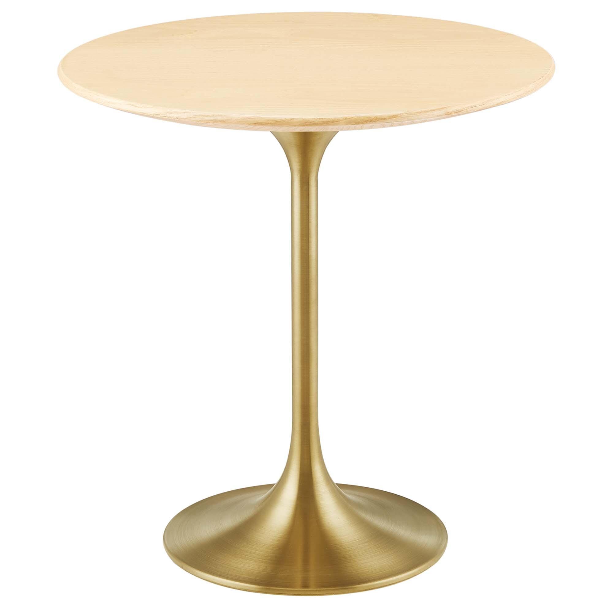 Modway Lippa Side Table, Gold/Natural, large