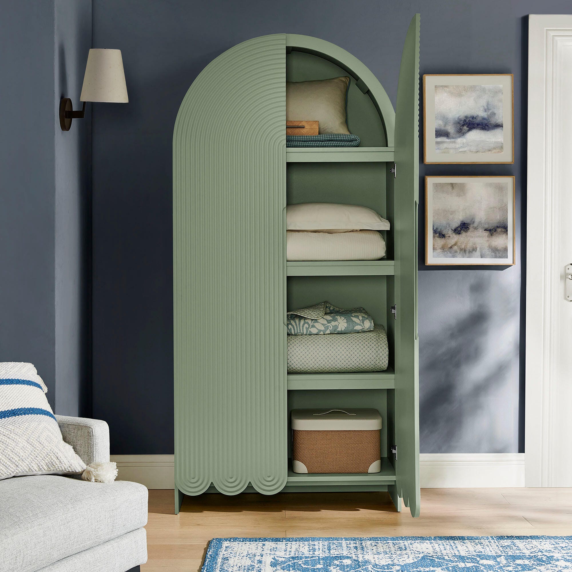 Modway Dahlia 78" Accent Cabinet, Sage, large