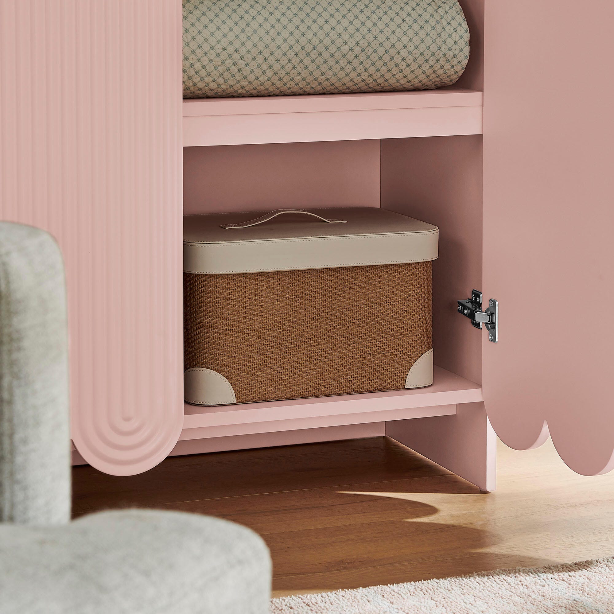 Modway Dahlia 78" Accent Cabinet, Soft Pink, large