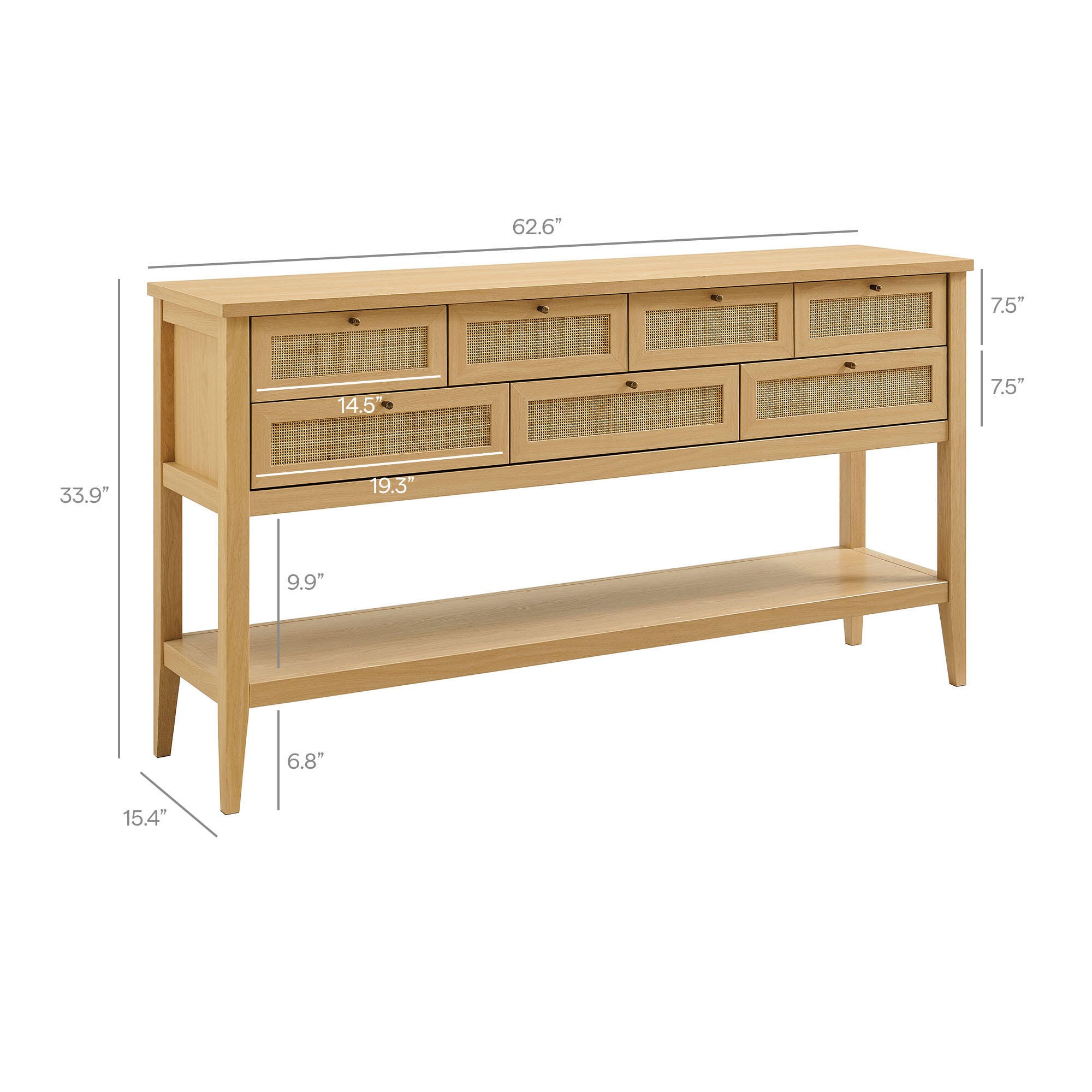 Modway Soma Console Table, Oak, large