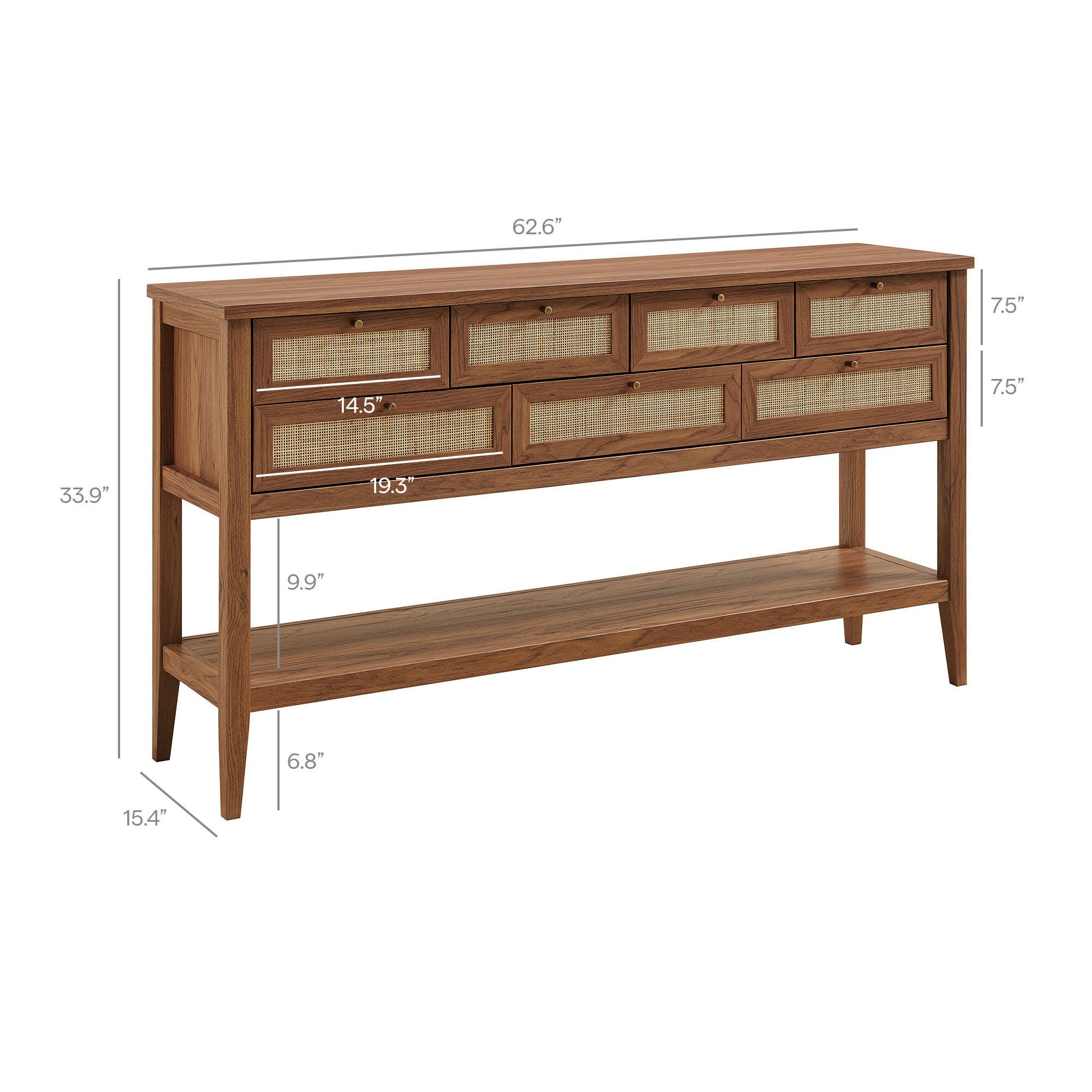 Modway Soma Console Table, Walnut, large