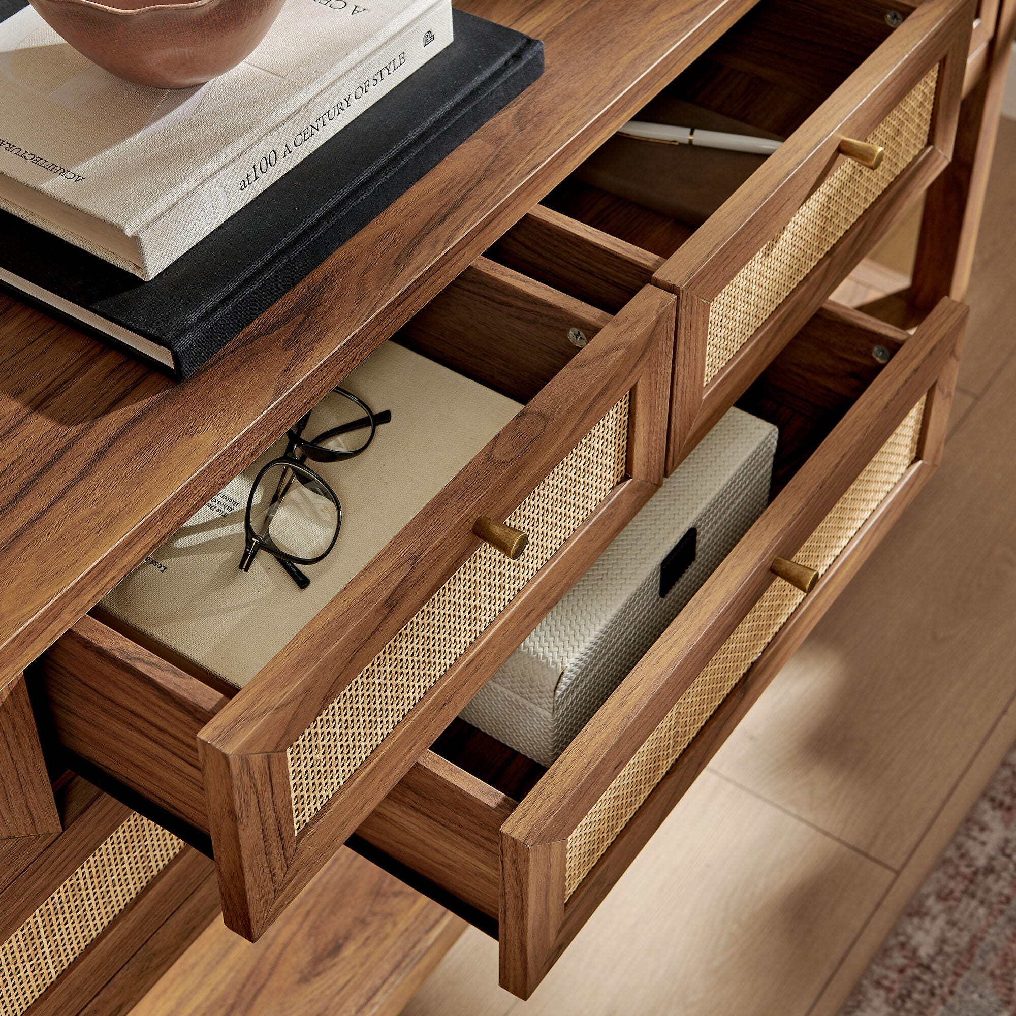 Modway Soma Console Table, Walnut, large
