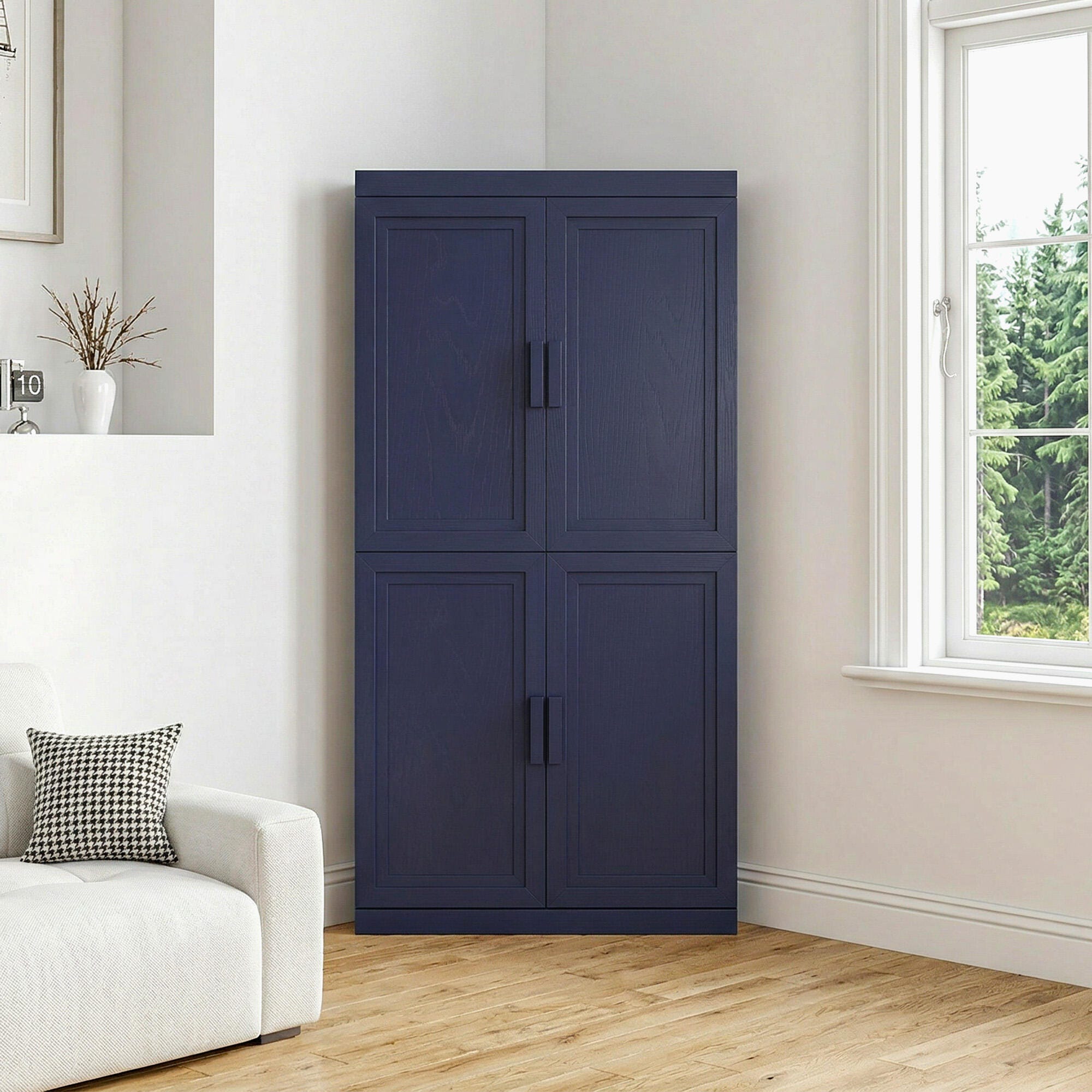 Dovelina Liora Connectable 31" Accent Cabinet, Blue, large