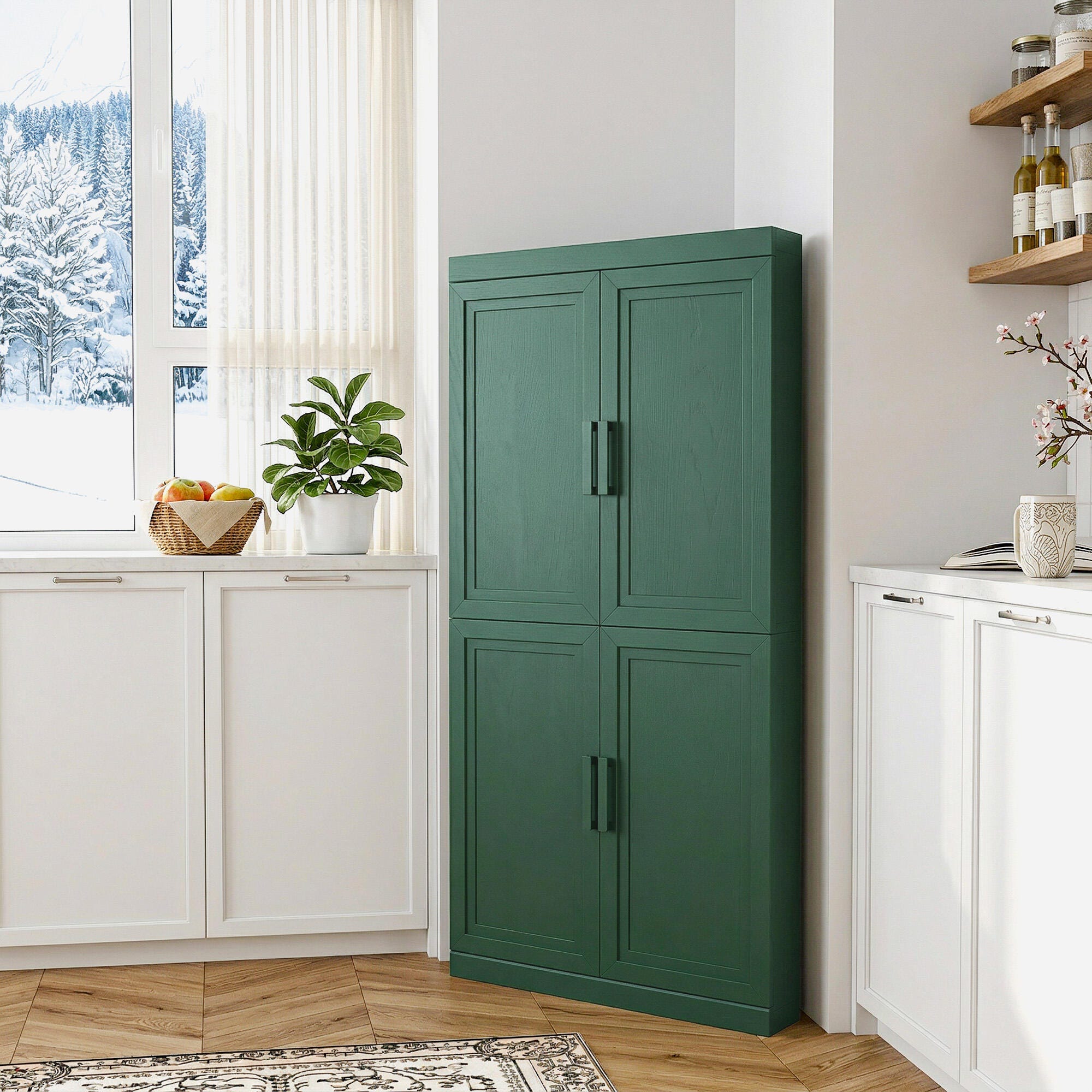 Dovelina Liora Connectable 31" Accent Cabinet, Green, large