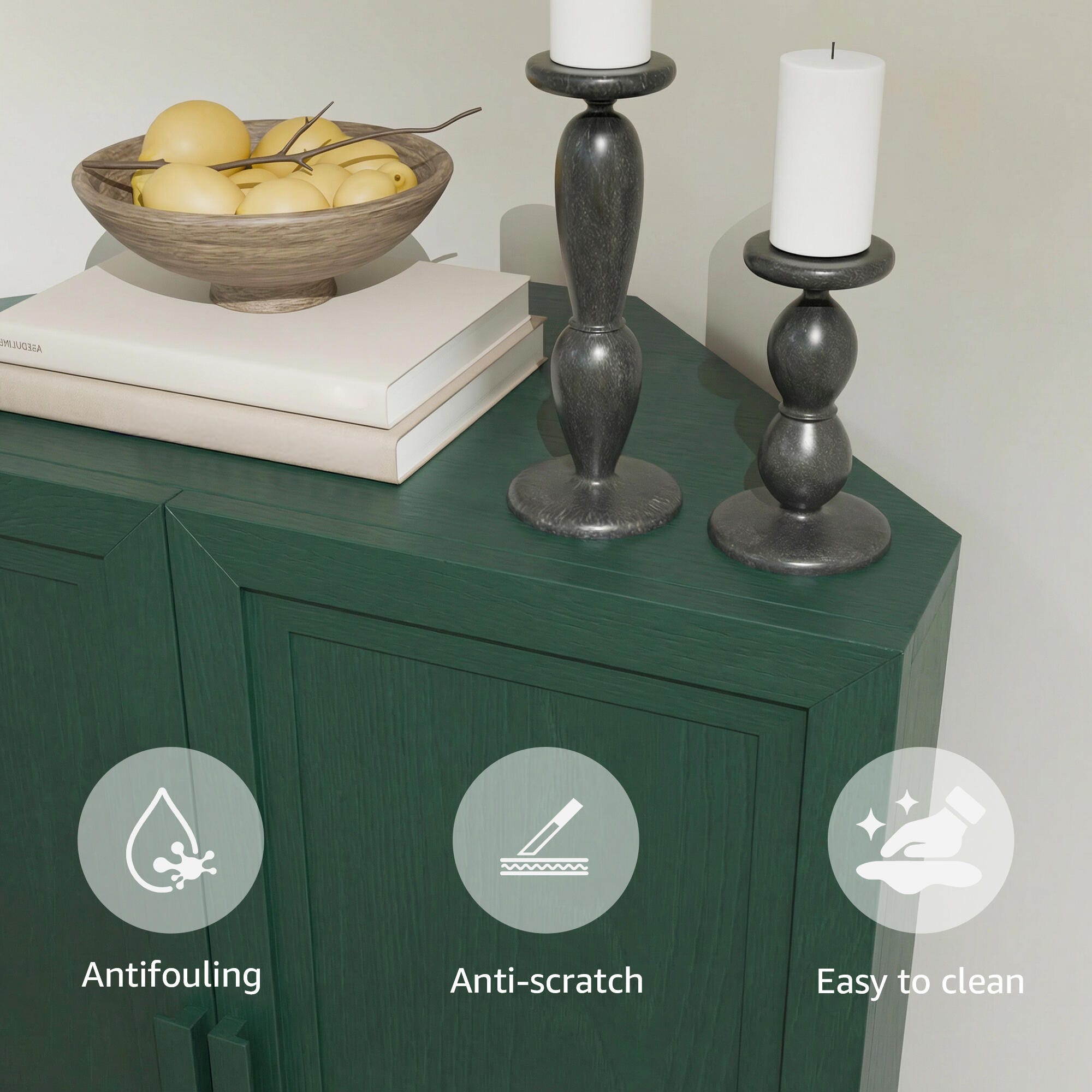 Dovelina Liora Connectable 31" Accent Cabinet, Green, large